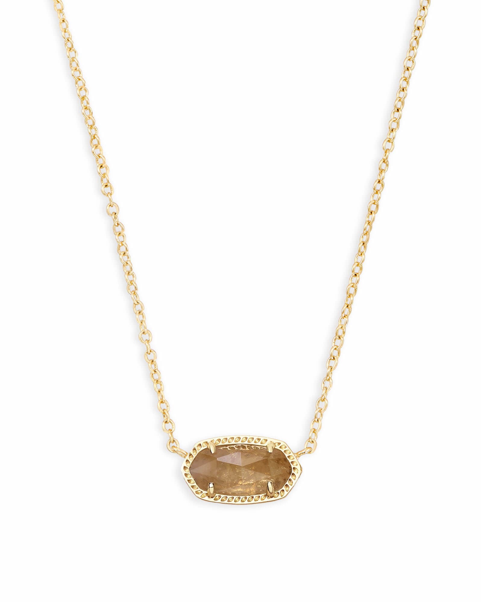 Elisa Gold Pendant Necklace in Citrine