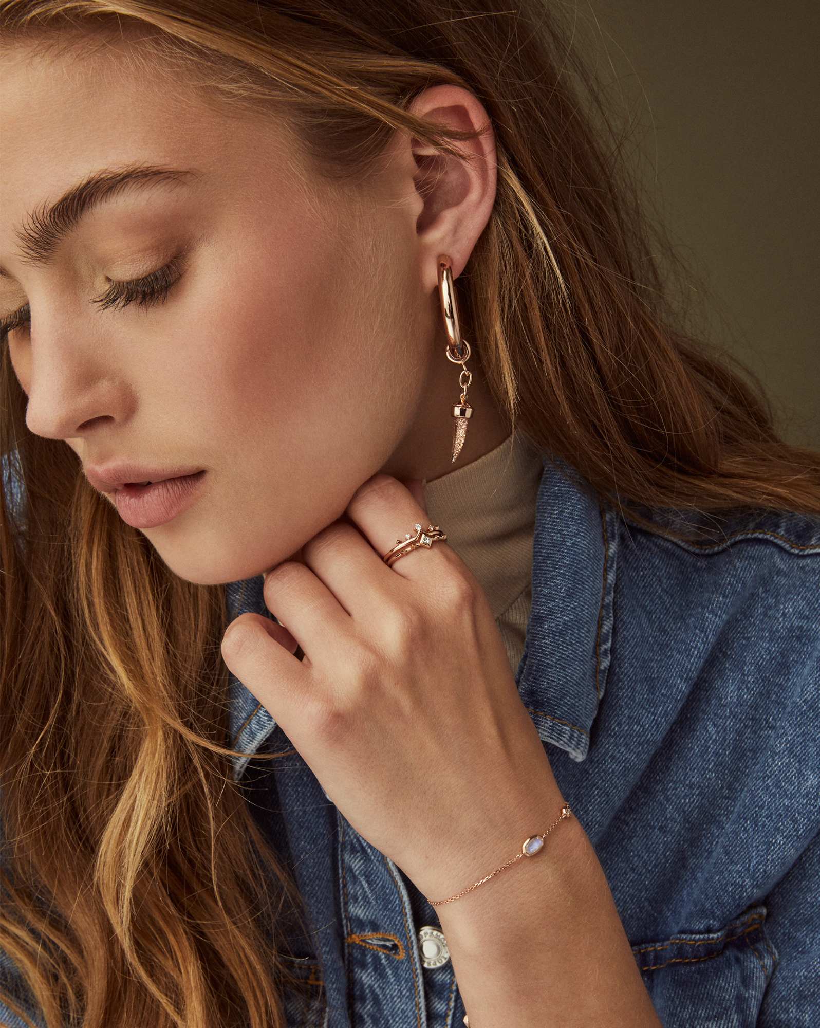 Benson Adjustable Bracelet in Rainbow Moonstone