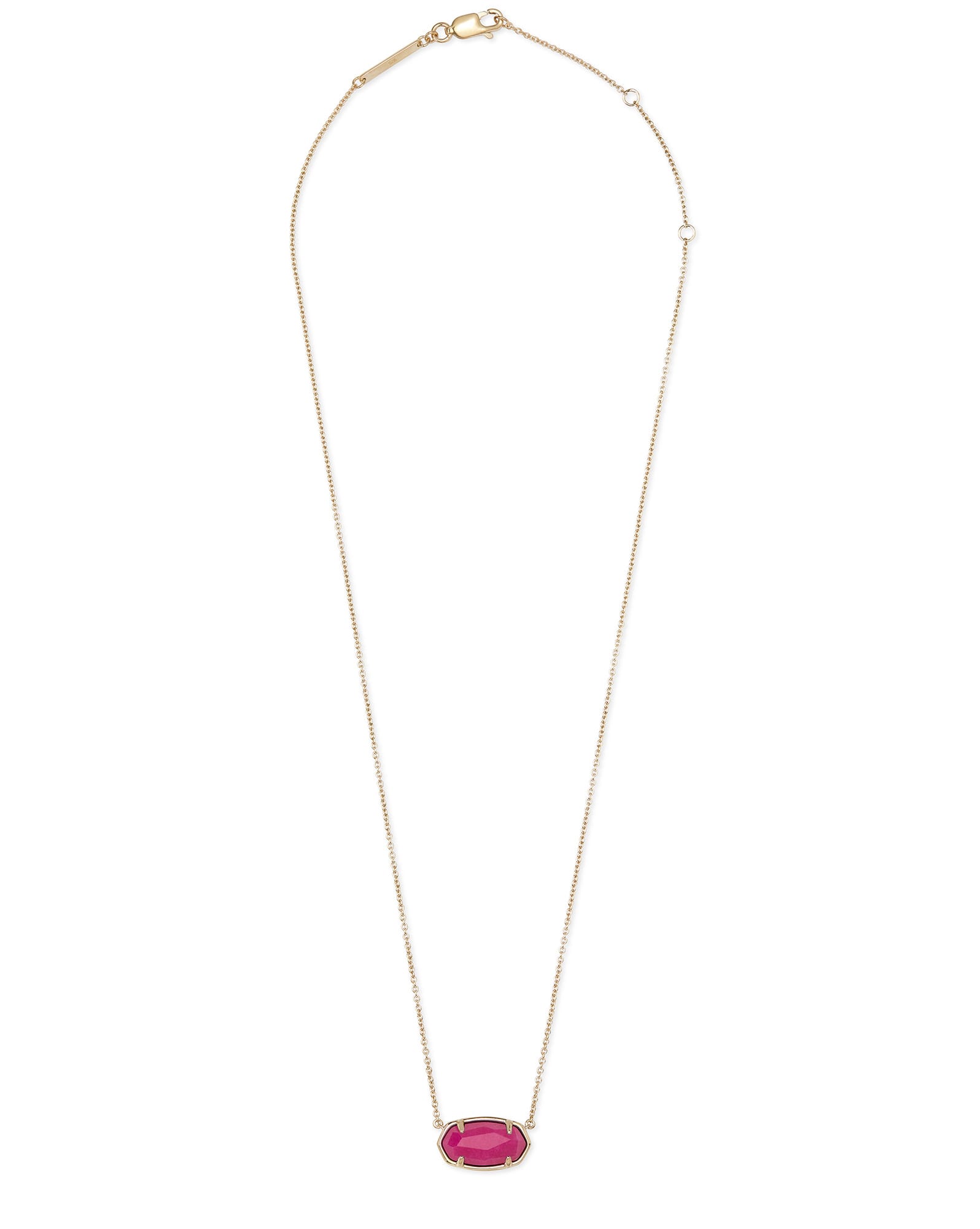 Elisa 18k Gold Vermeil Pendant Necklace in Pink Quartzite