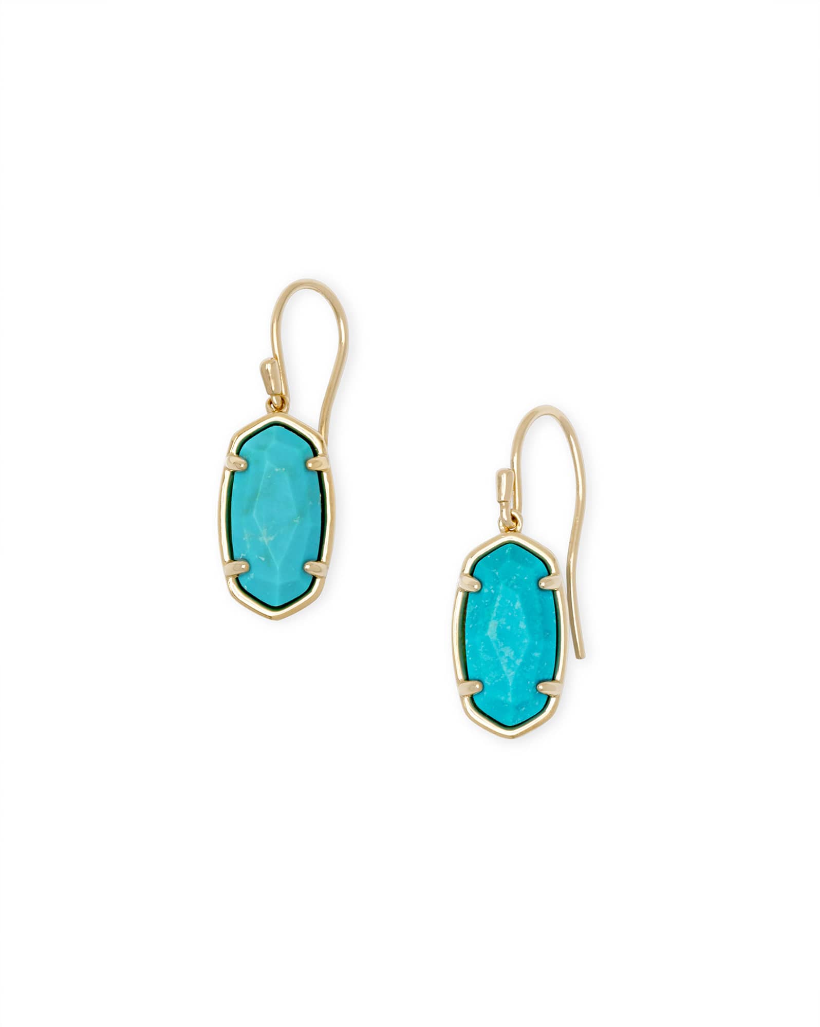 Lee 18k Gold Vermeil Drop Earrings in Turquoise