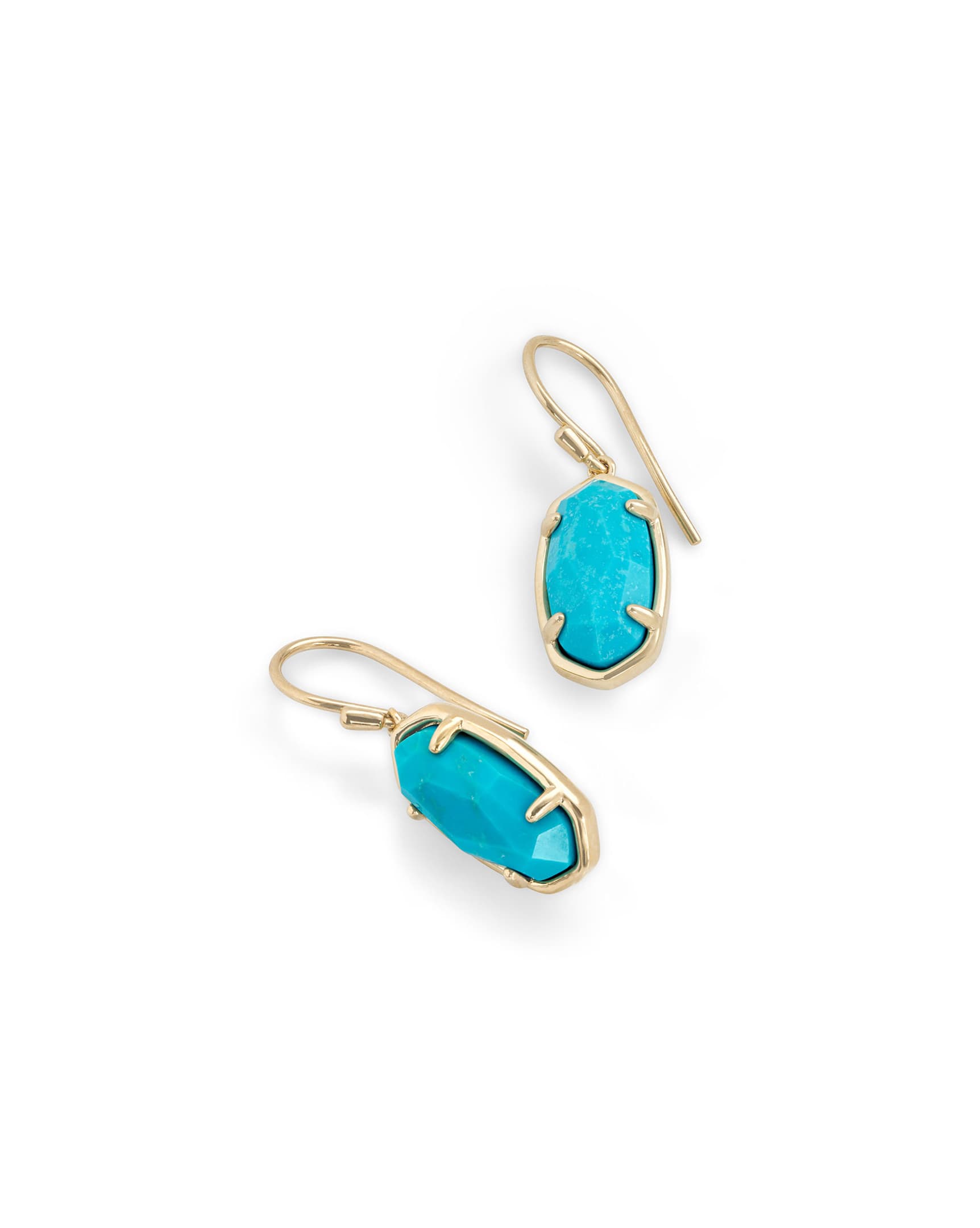 Lee 18k Gold Vermeil Drop Earrings in Turquoise