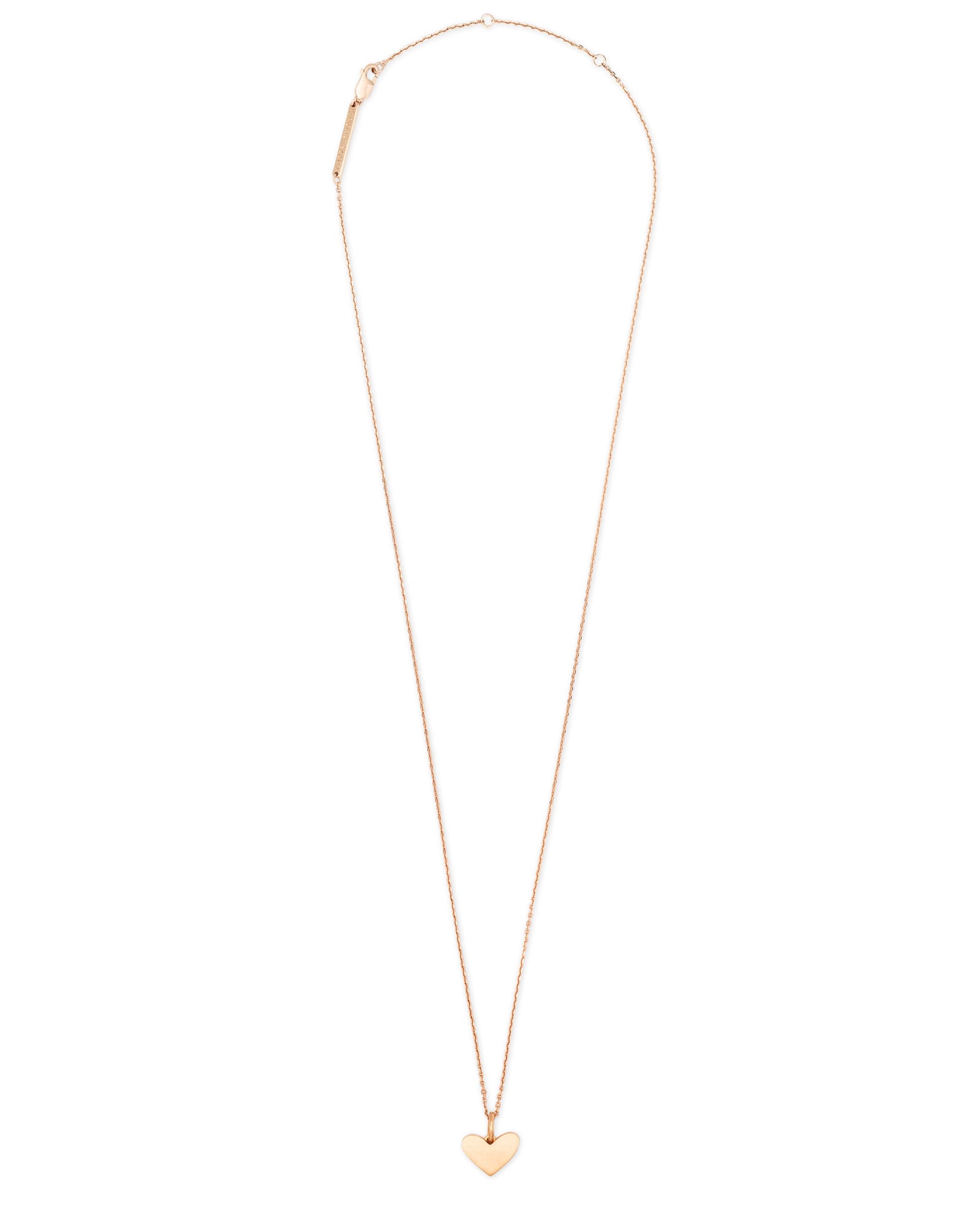 ARI HEART CHARM NECKLACE 18K ROSE GOLD VERMEIL