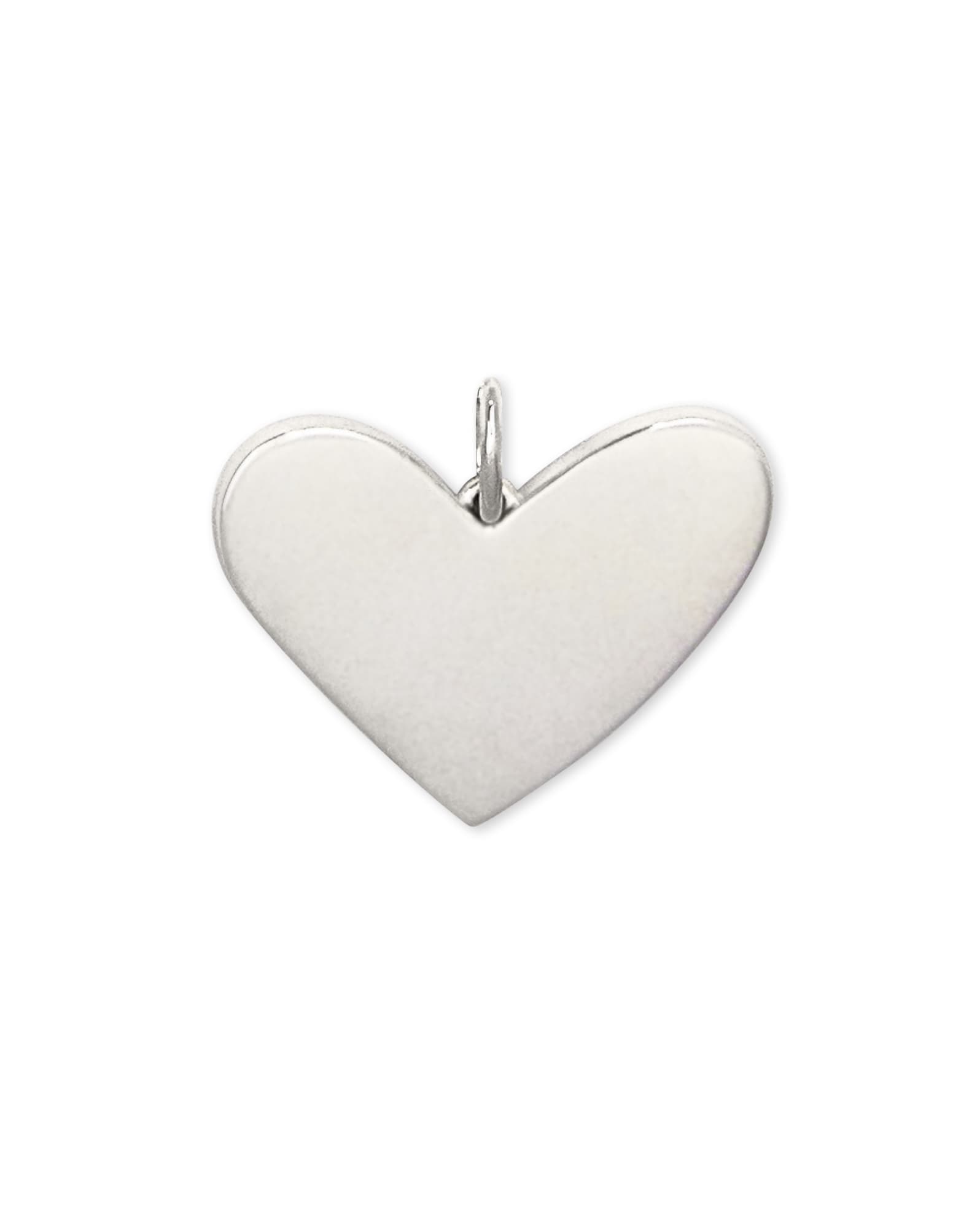 Ari Large Heart Charm in Sterling Silver