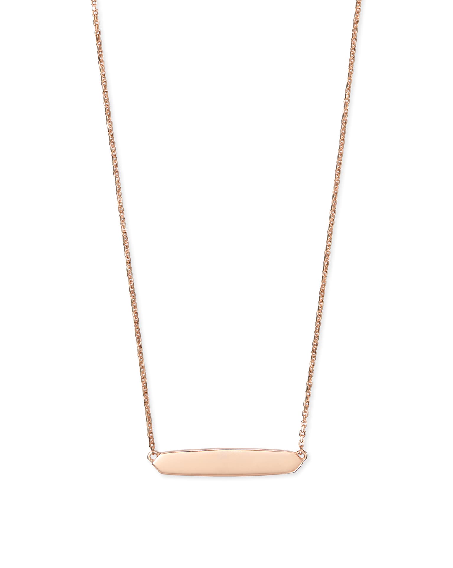 Mattie Bar Pendant Necklace in 18k Rose Gold Vermeil