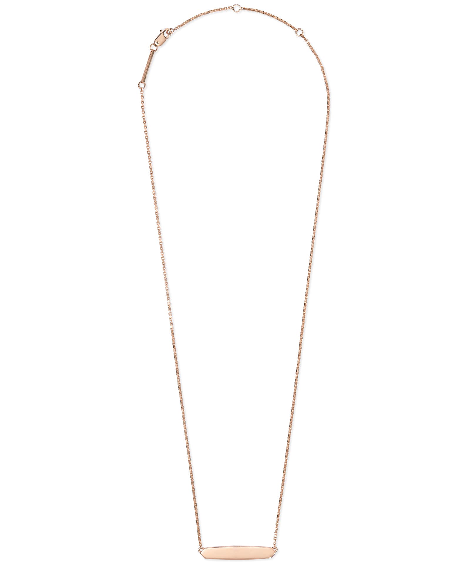 Mattie Bar Pendant Necklace in 18k Rose Gold Vermeil