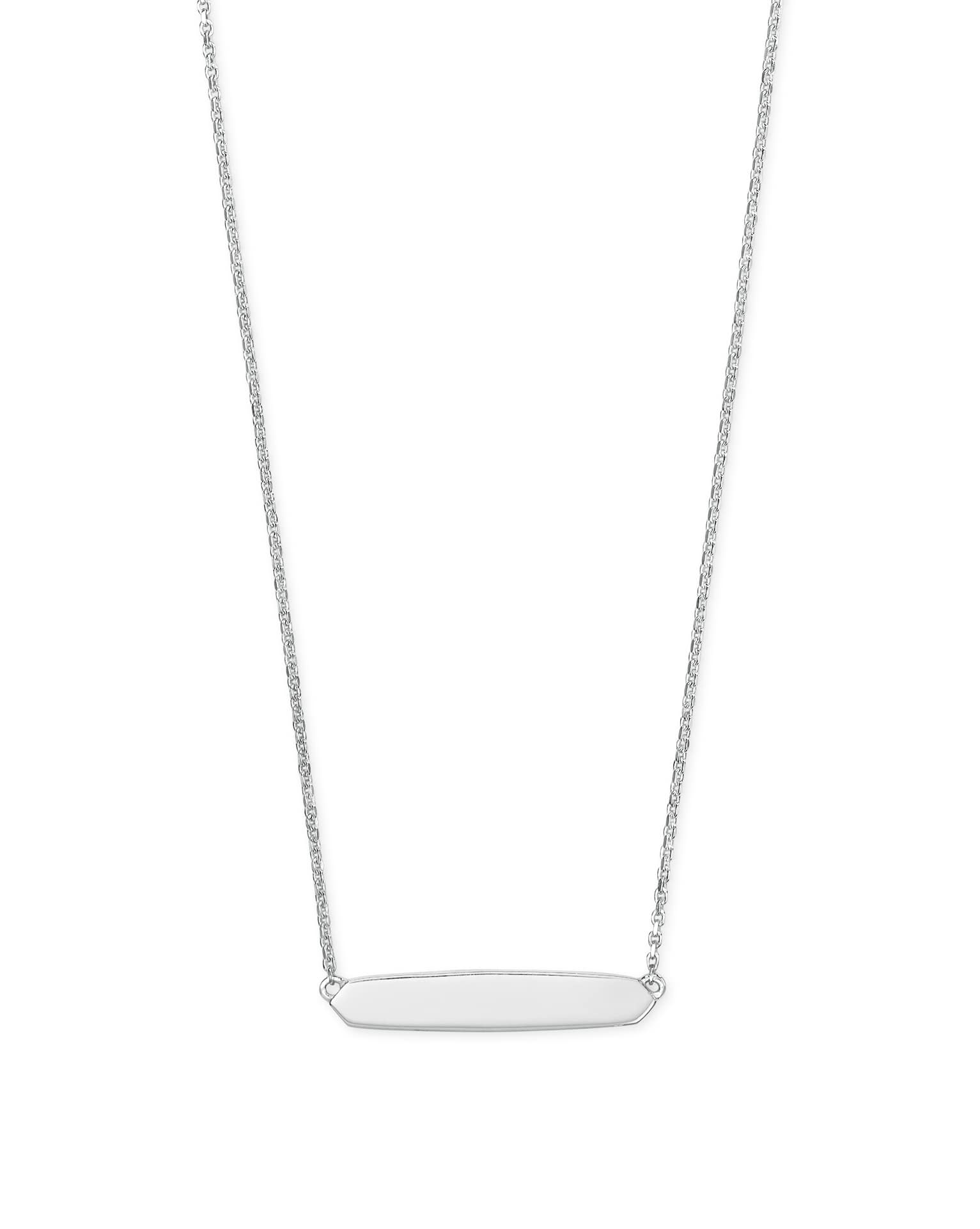 Mattie Bar Pendant Necklace in Sterling Silver