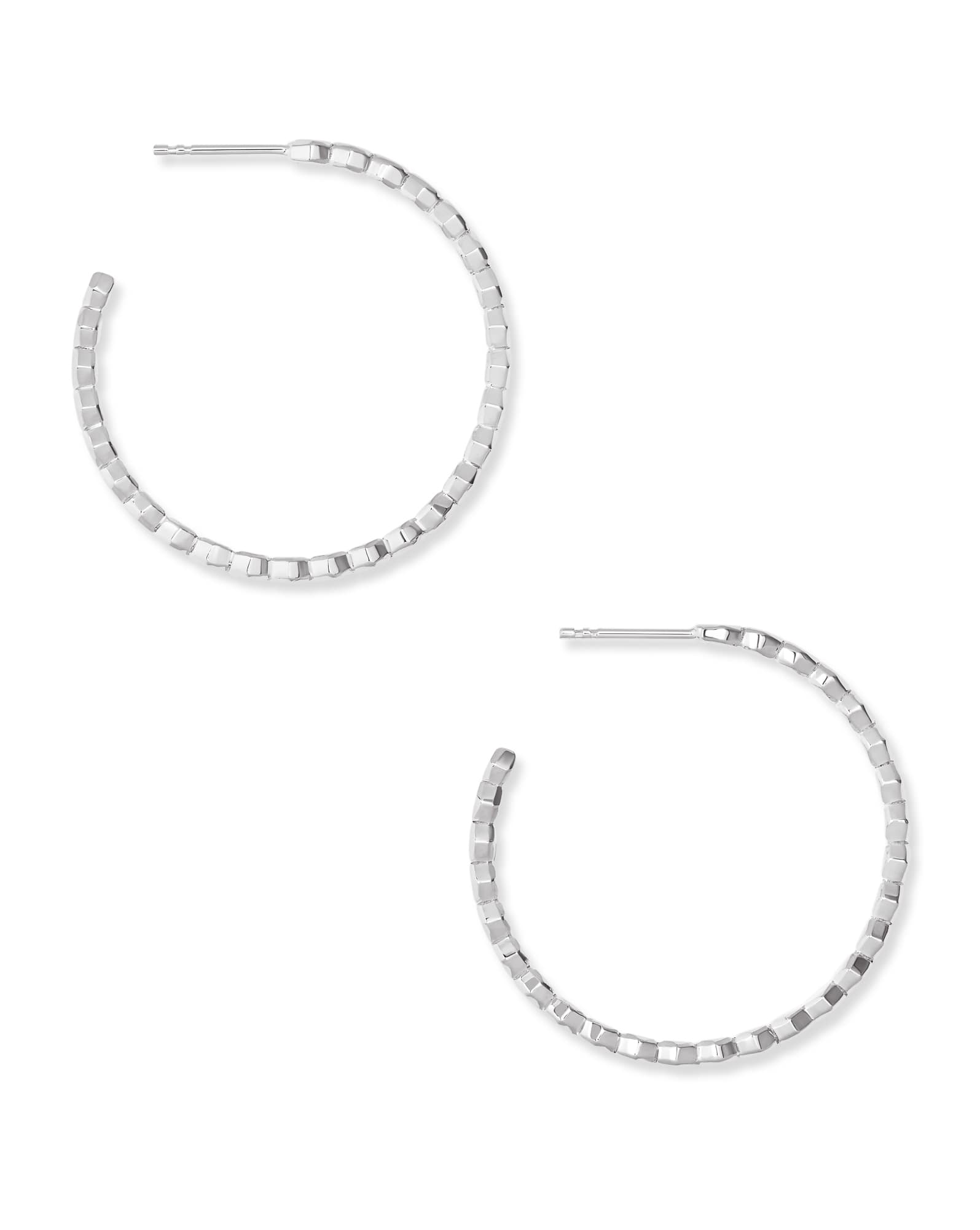 Davis Small Hoop Earrings in Sterling Silver
