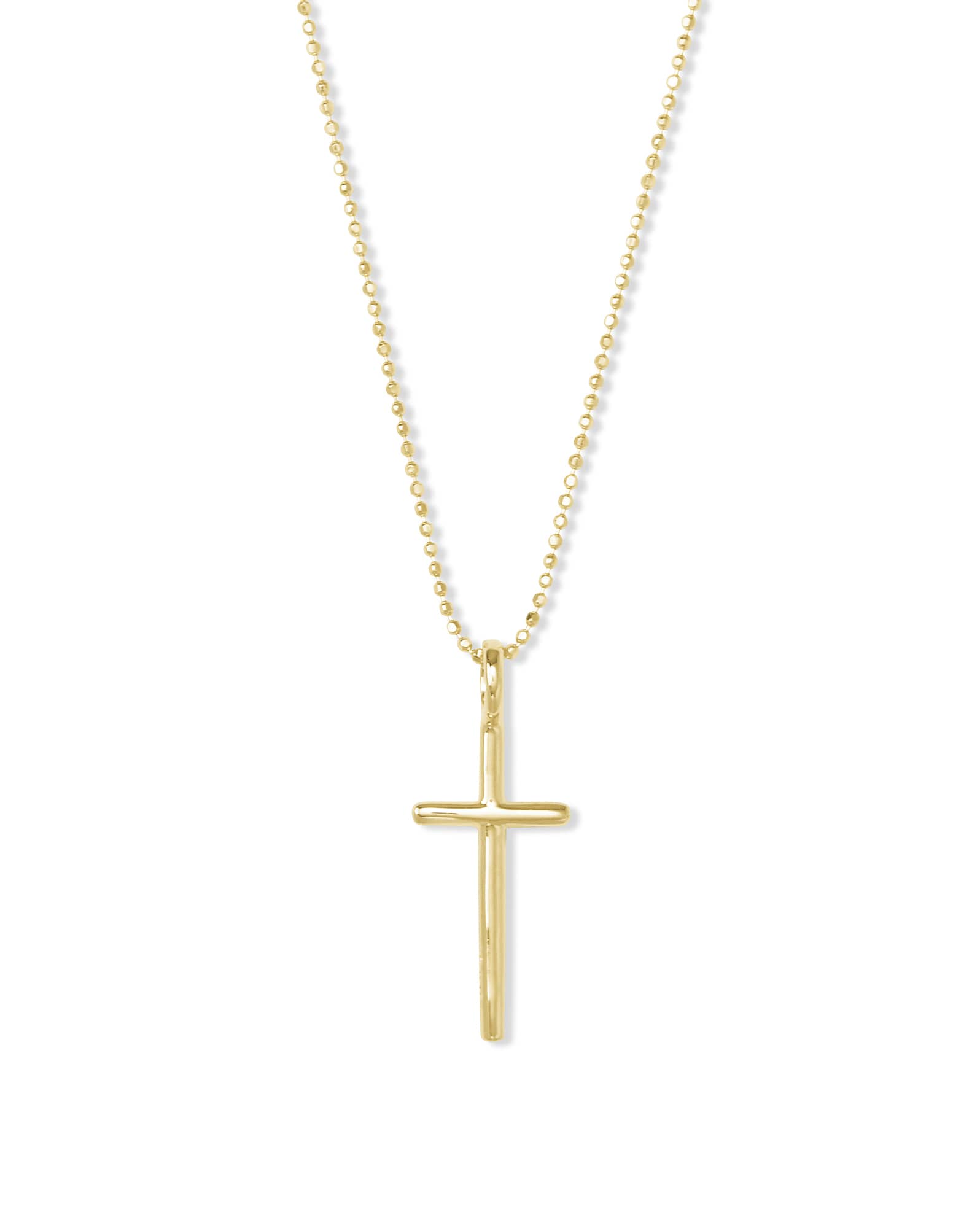 Cross Charm Pendant Necklace 18k Gold Vermeil