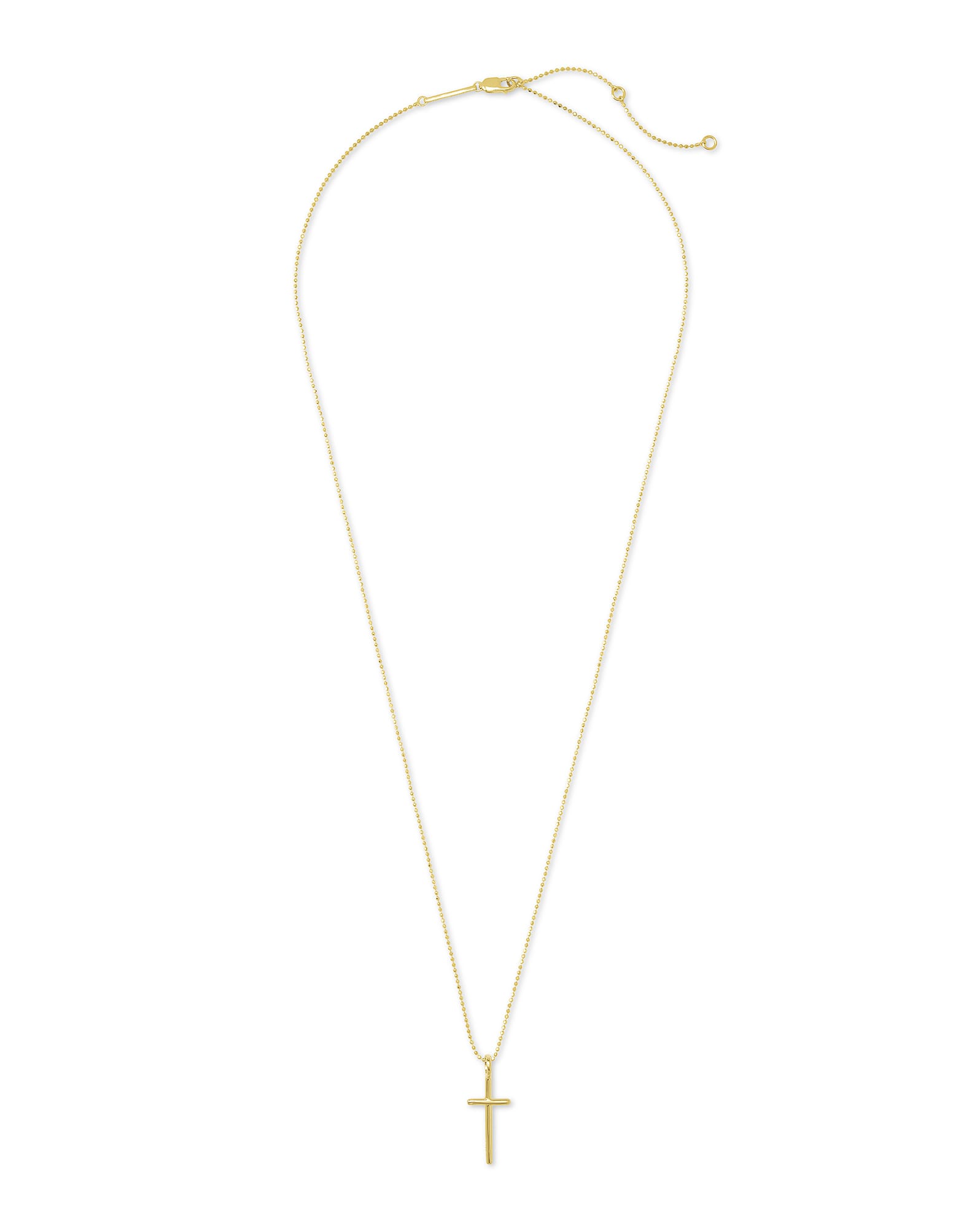Cross Charm Pendant Necklace 18k Gold Vermeil