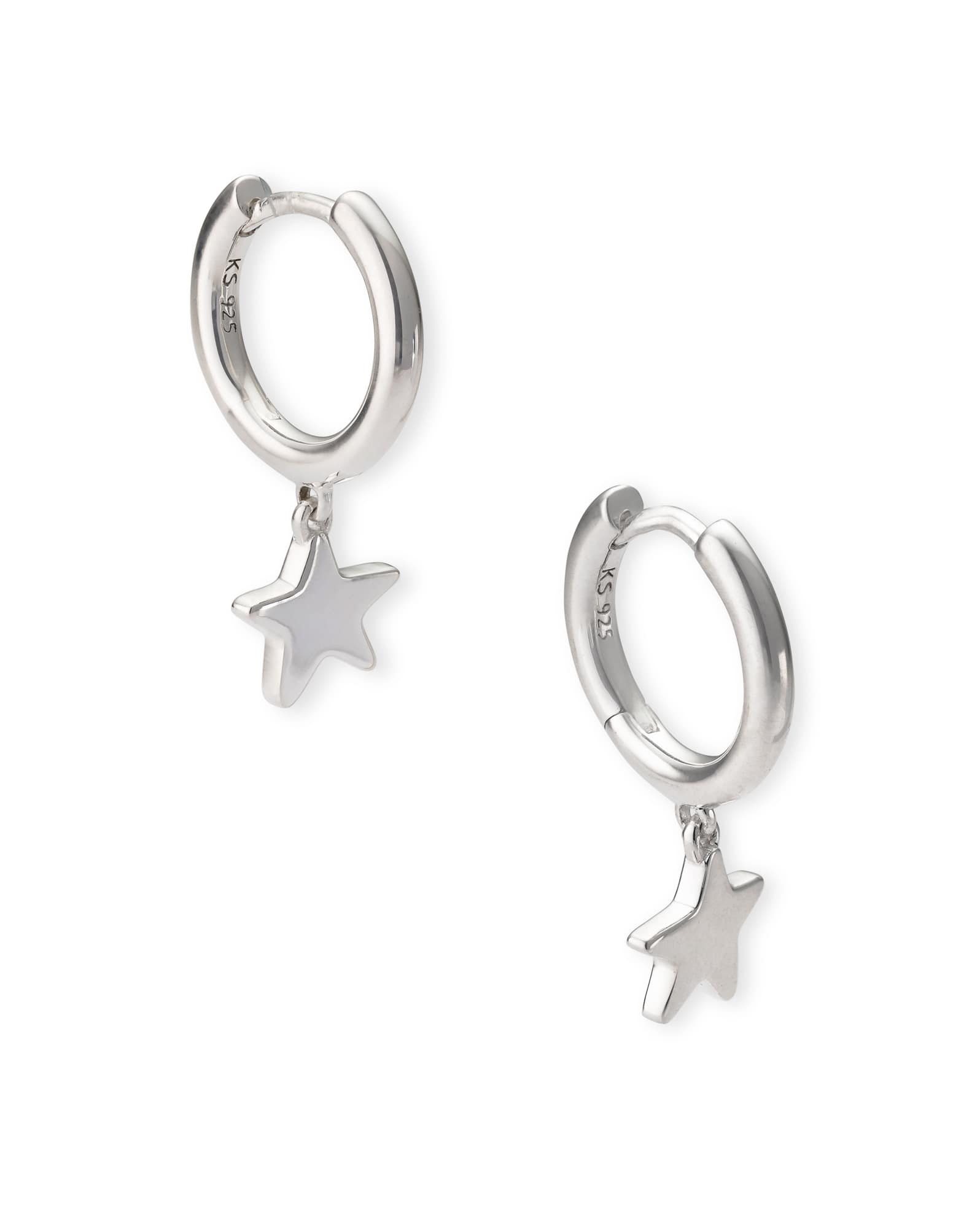 Jae Star Huggie Earrings in Sterling Silver