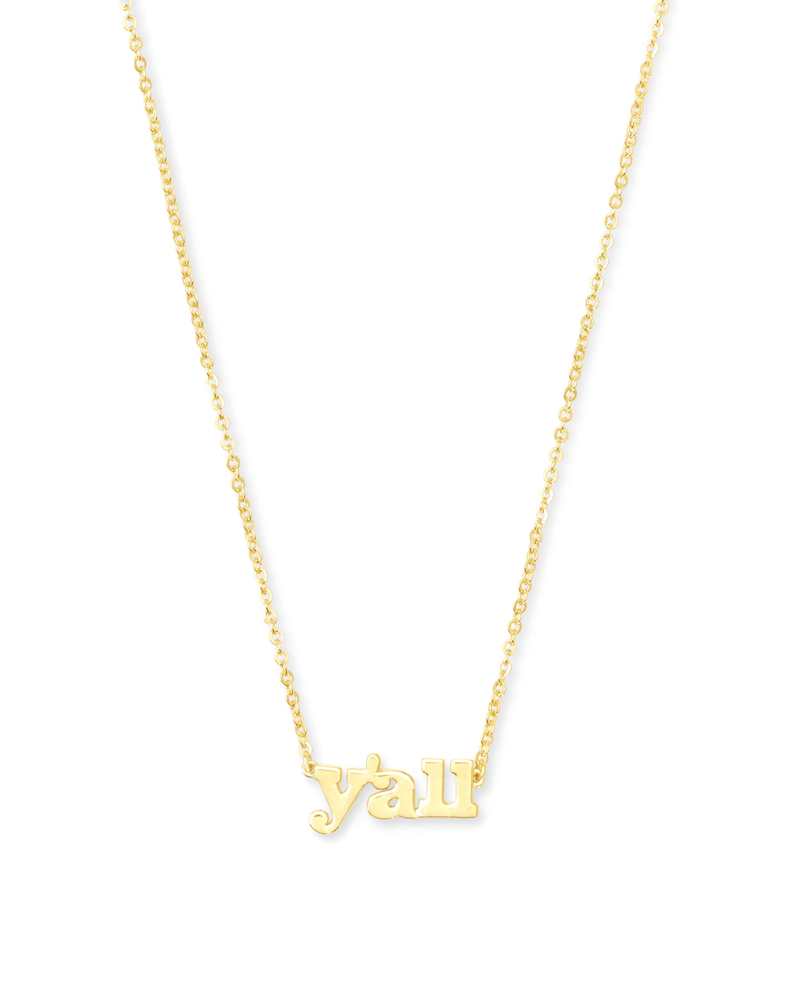 Y'all Pendant Necklace in 18k Gold Vermeil