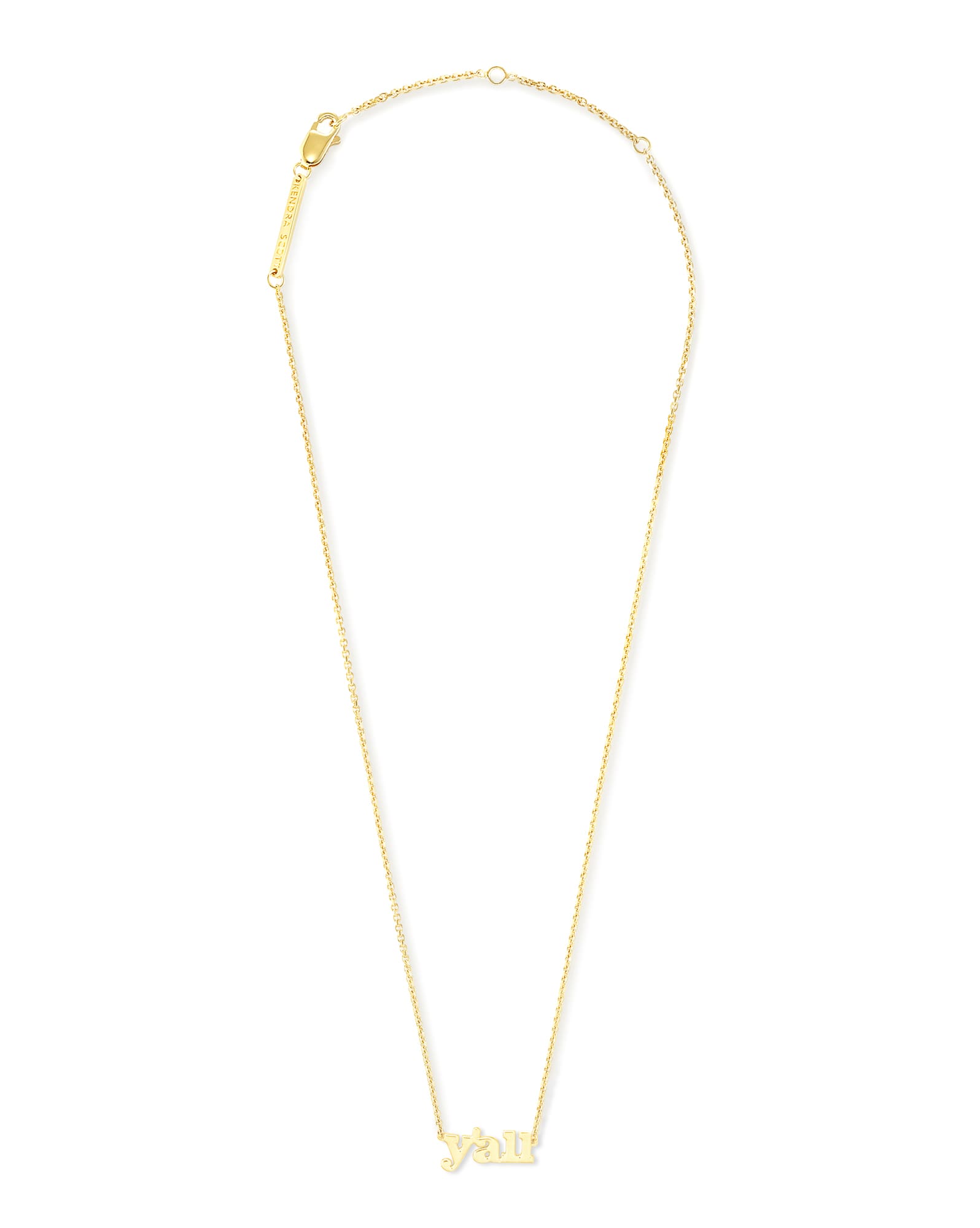Y'all Pendant Necklace in 18k Gold Vermeil