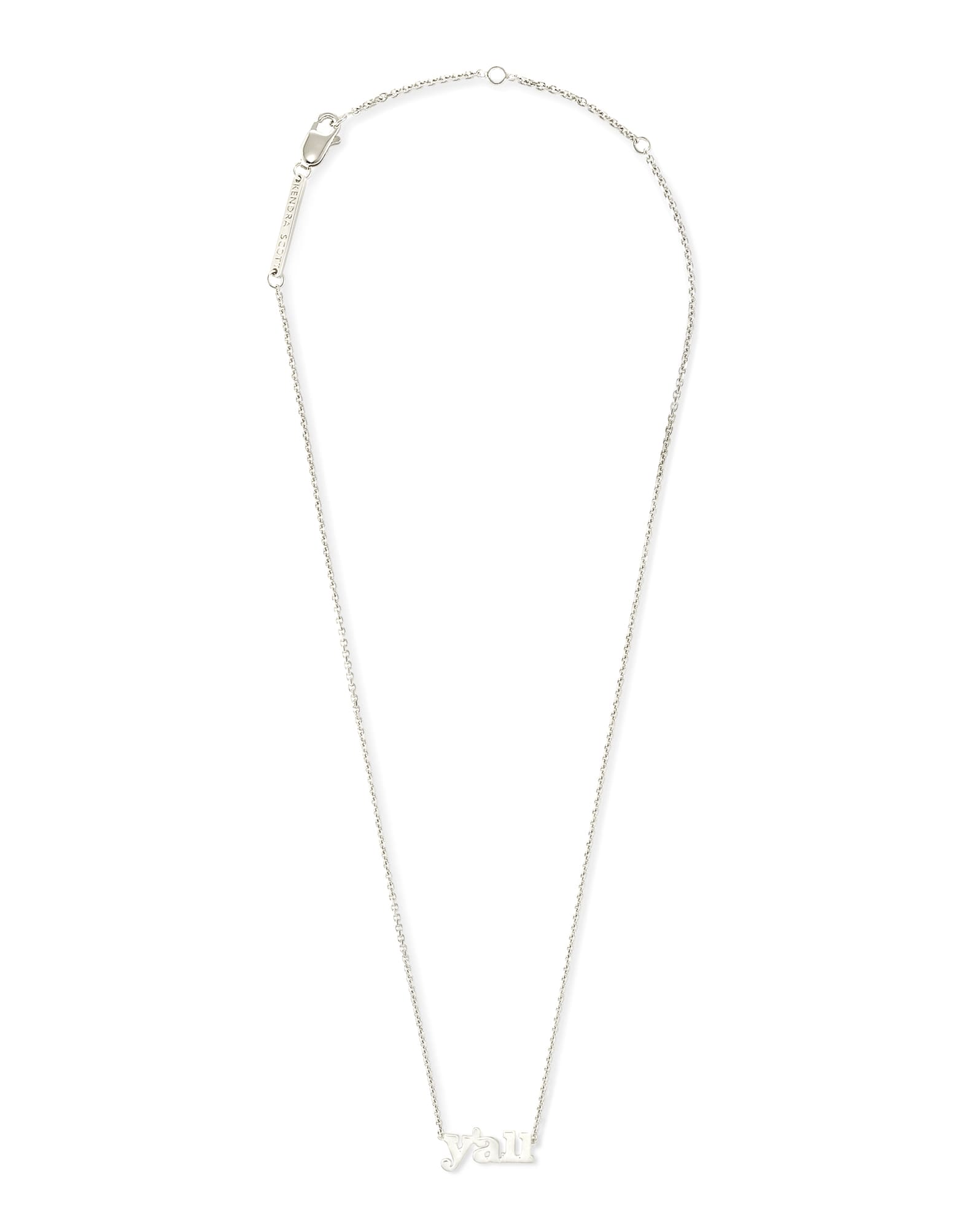 Y'all Pendant Necklace in Sterling Silver