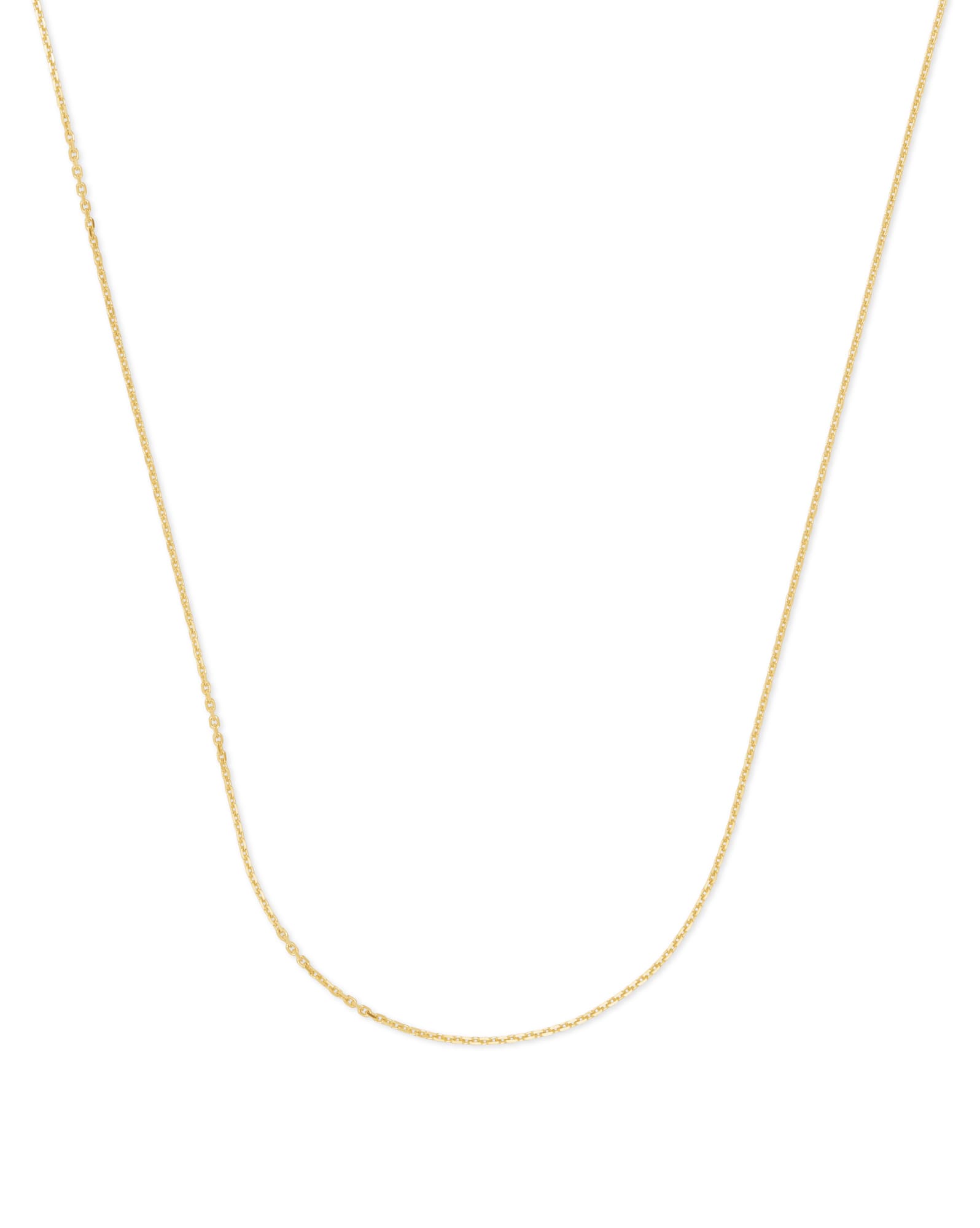 18 Inch Thin Chain Necklace in 18k Gold Vermeil