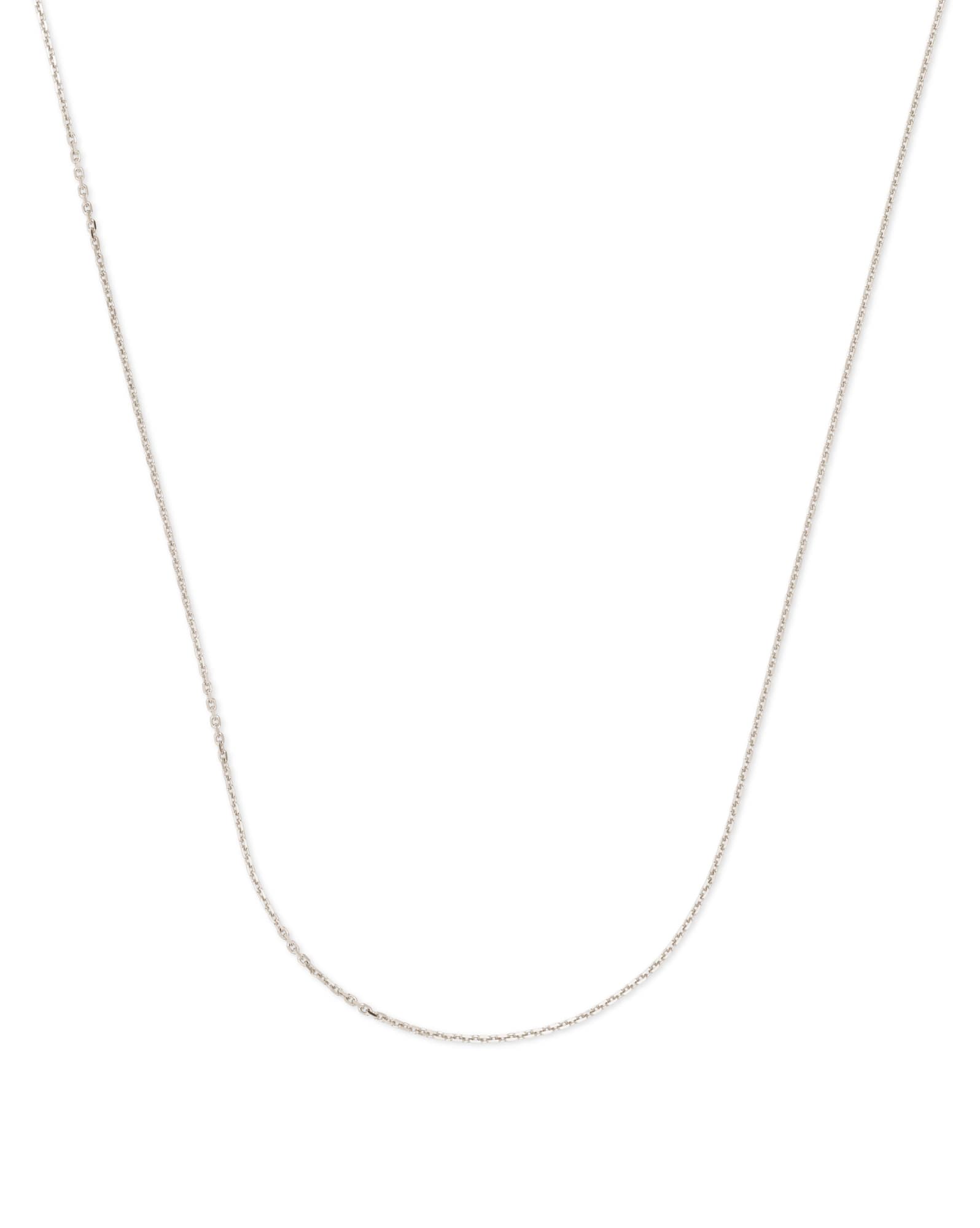 18 Inch Thin Chain Necklace in Sterling Silver