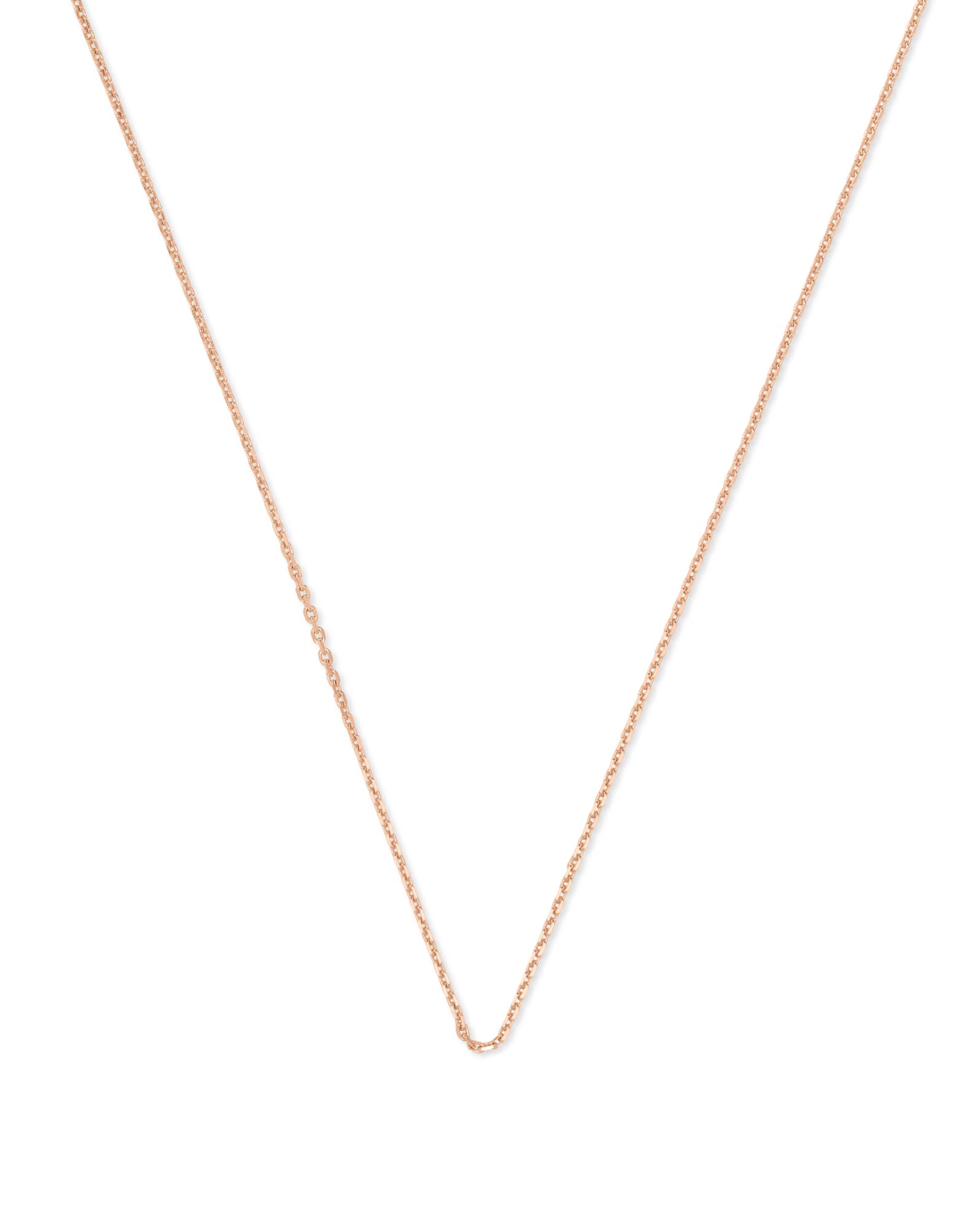 18 Inch Thin Chain Necklace in 18k Rose Gold Vermeil