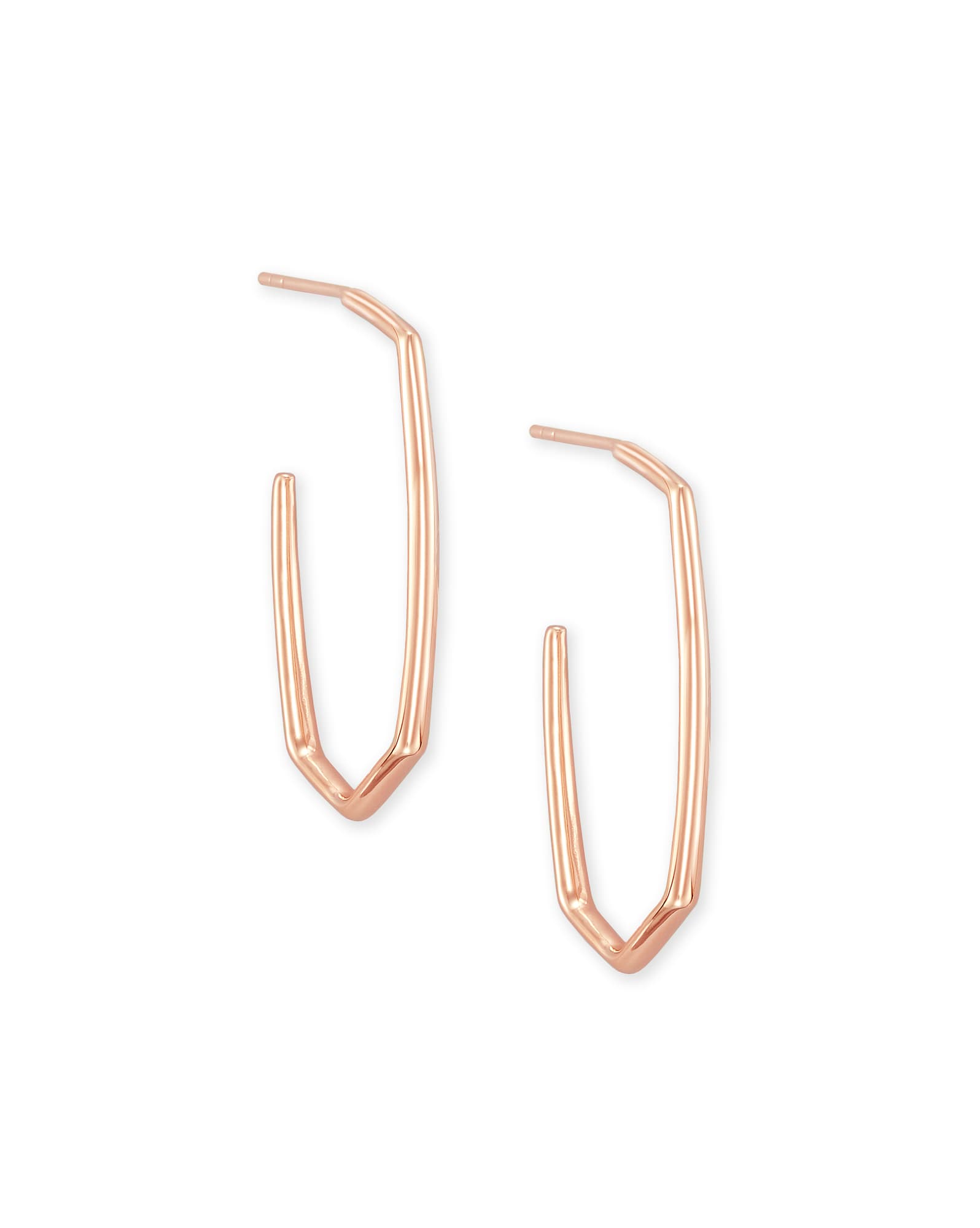 Ellen Hoop Earrings In 18k Rose Gold Vermeil