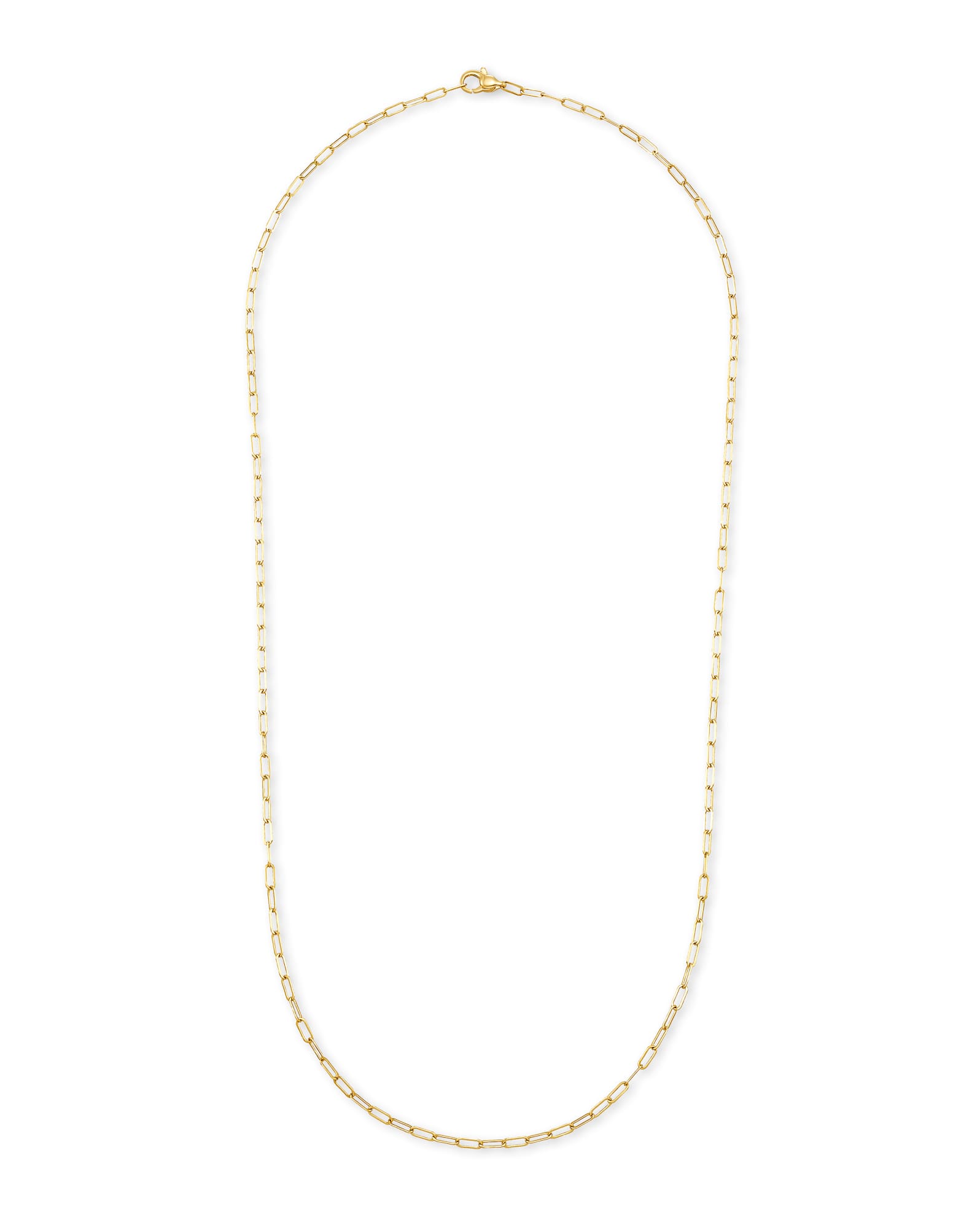 Adrienna Paperclip Chain Necklace in 14k Yellow Gold