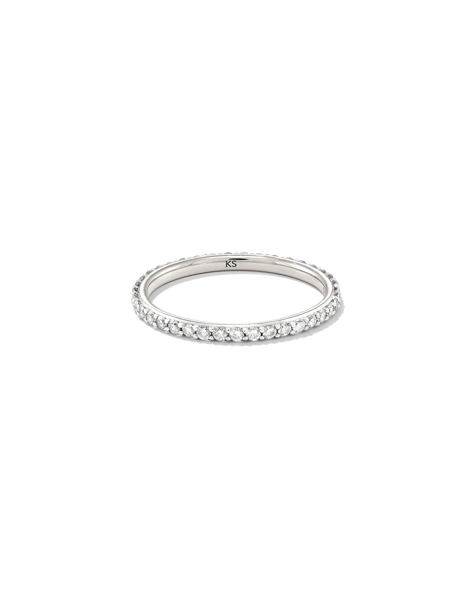 0.5 ct Marilyn 14k White Gold Full Eternity Band Ring in White Diamond