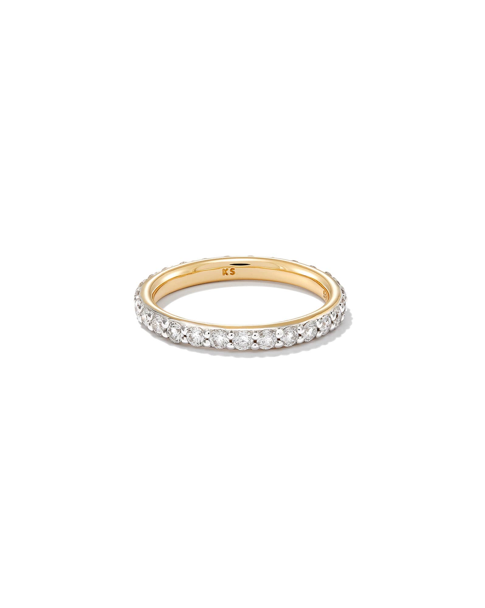 1 ct Marilyn 14k Yellow Gold Full Eternity Band Ring in White Diamond