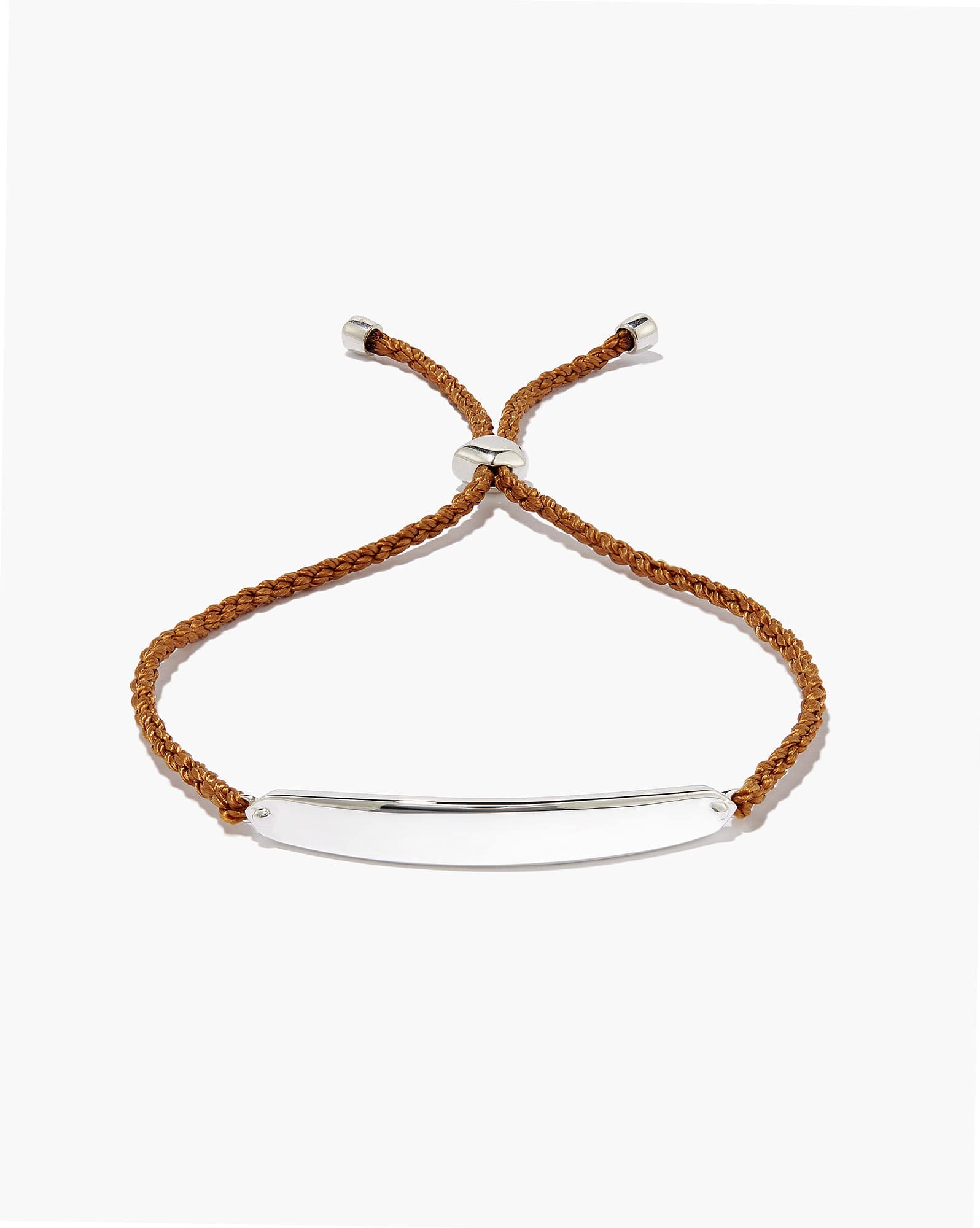 Mattie Bar Sterling Silver Cord Bracelet in Burnt Orange