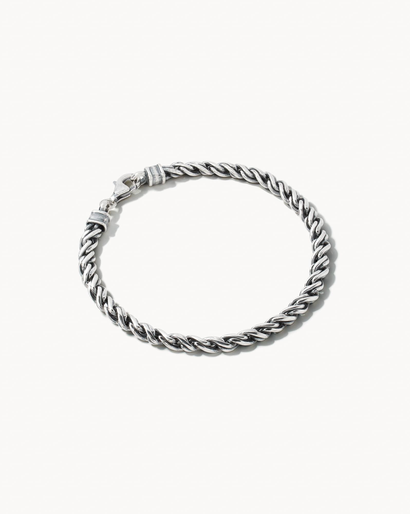 Beck Rope Chain Bracelet in Oxidized Sterling Silver
