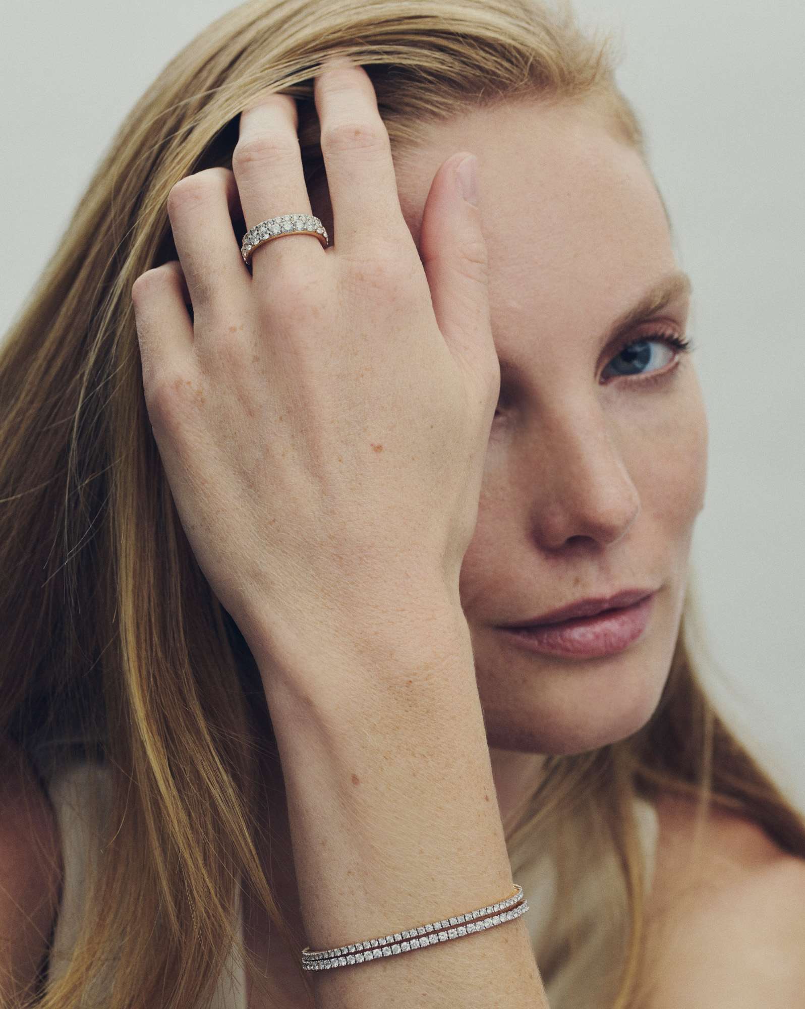 1.9 ct Lab Grown White Diamond Tennis Bracelet in 14k Yellow Gold