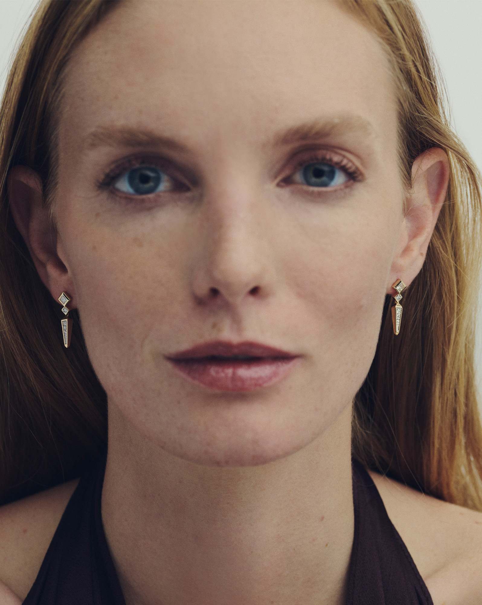 0.41 ct Lab Grown Diamond Michelle 14k Yellow Gold Small Spike Drop Earrings