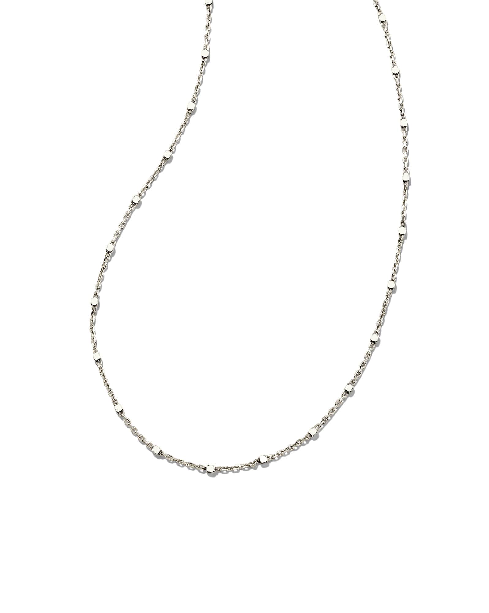 18 Inch Single Satellite Chain Necklace in Sterling Silver