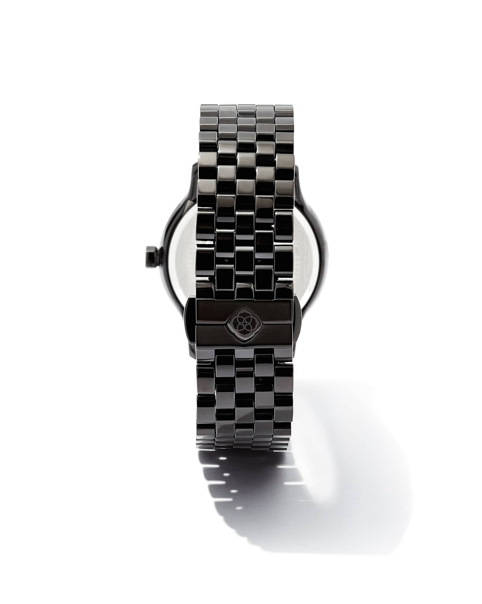 Alex Black Stainless Steel 35mm Watch in Black Mother-of-Pearl