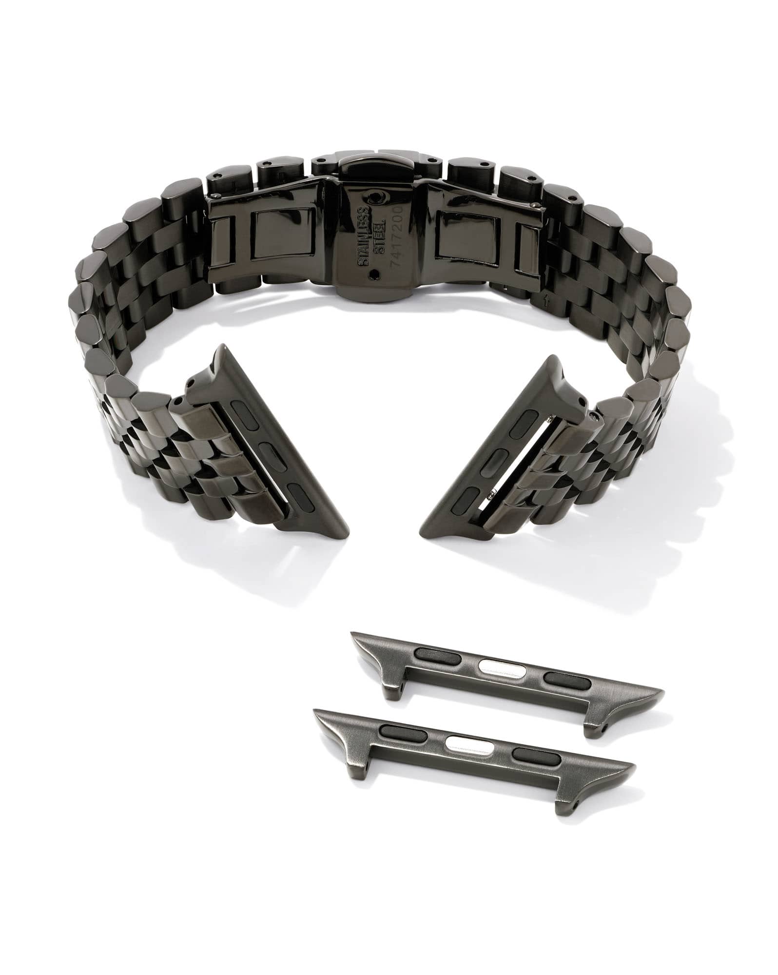 Alex 5 Link Watch Band in Black Stainless Steel