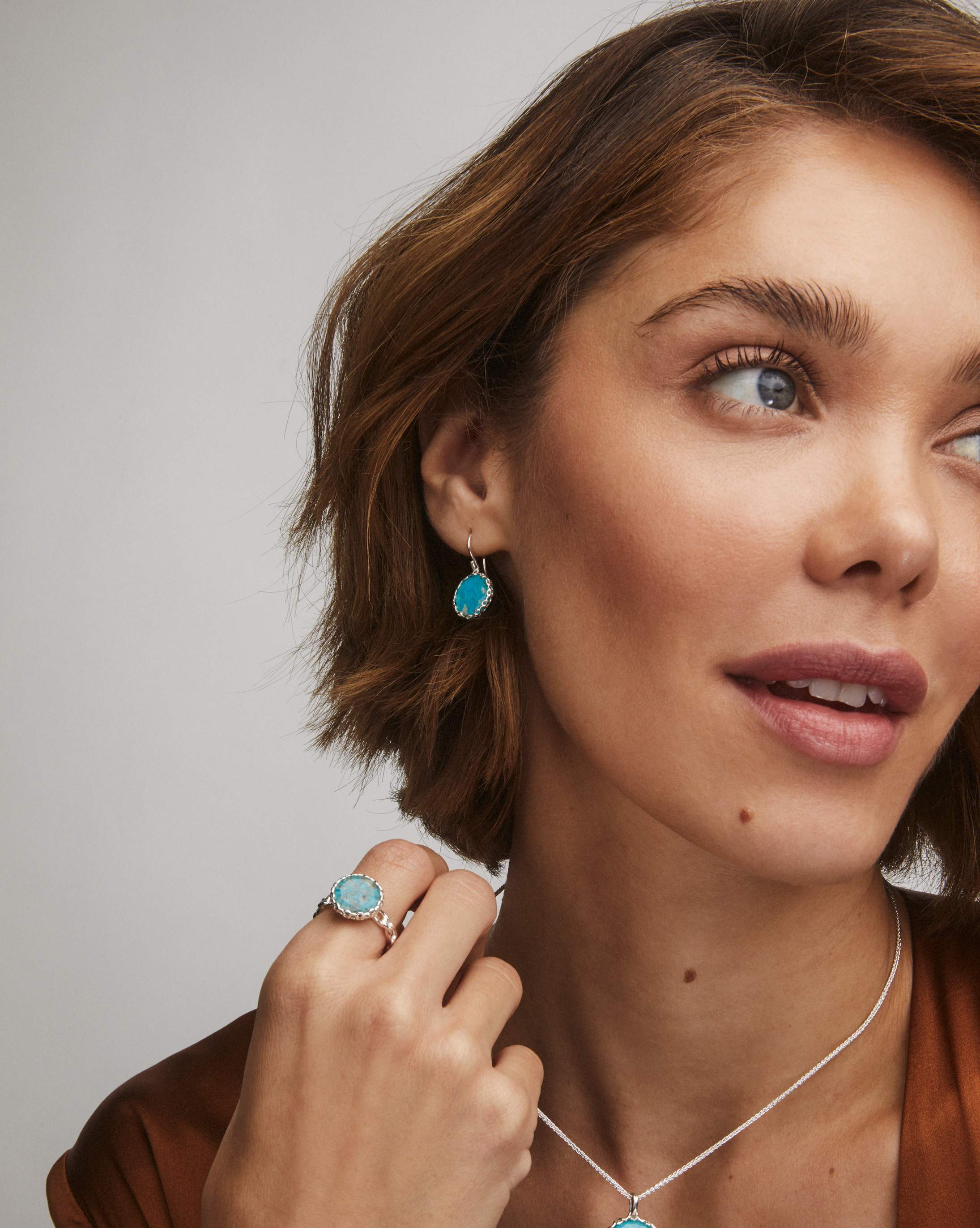 Jane Sterling Silver Cocktail Ring in Turquoise