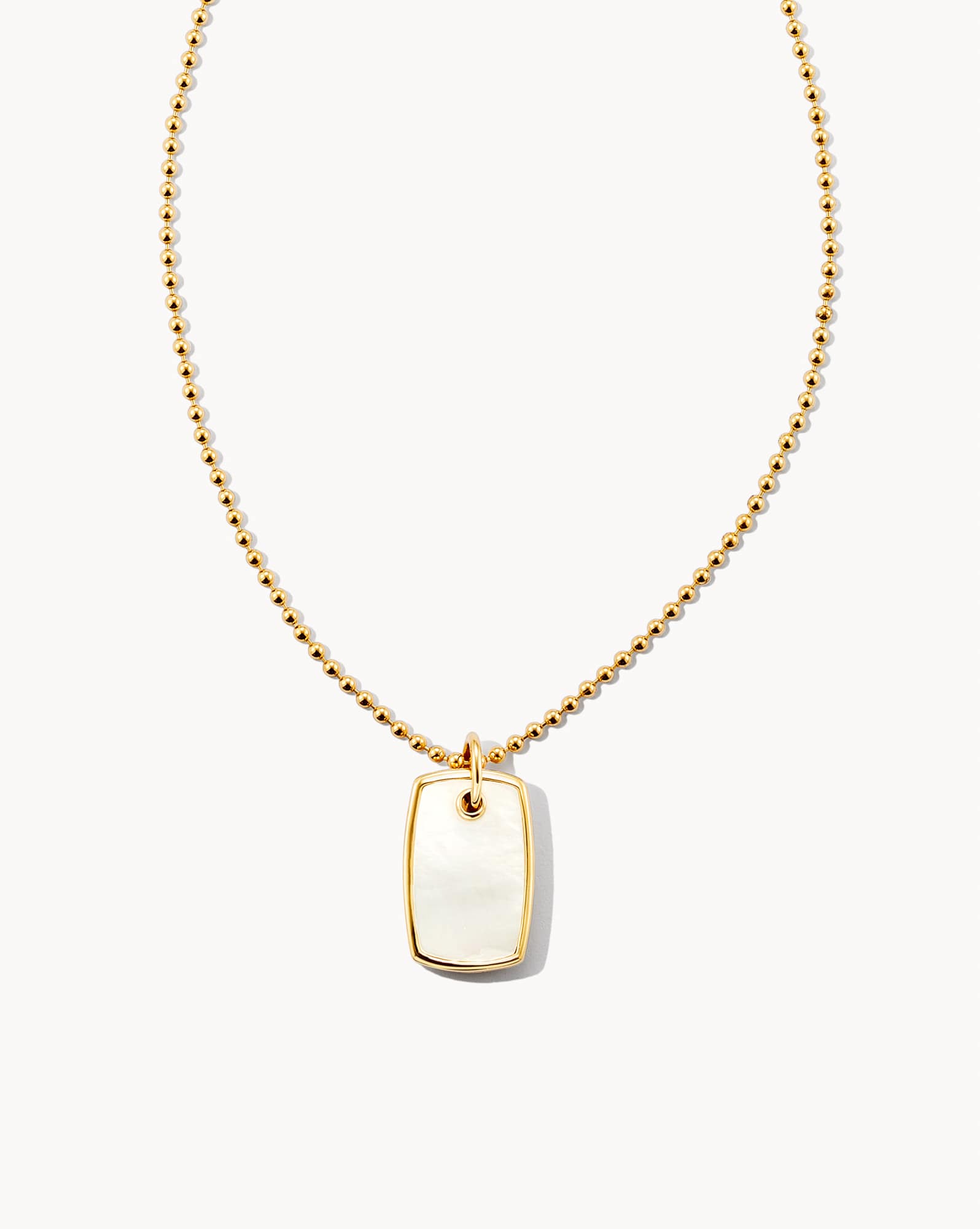 Dog Tag Charm Necklace in 18k Gold Vermeil