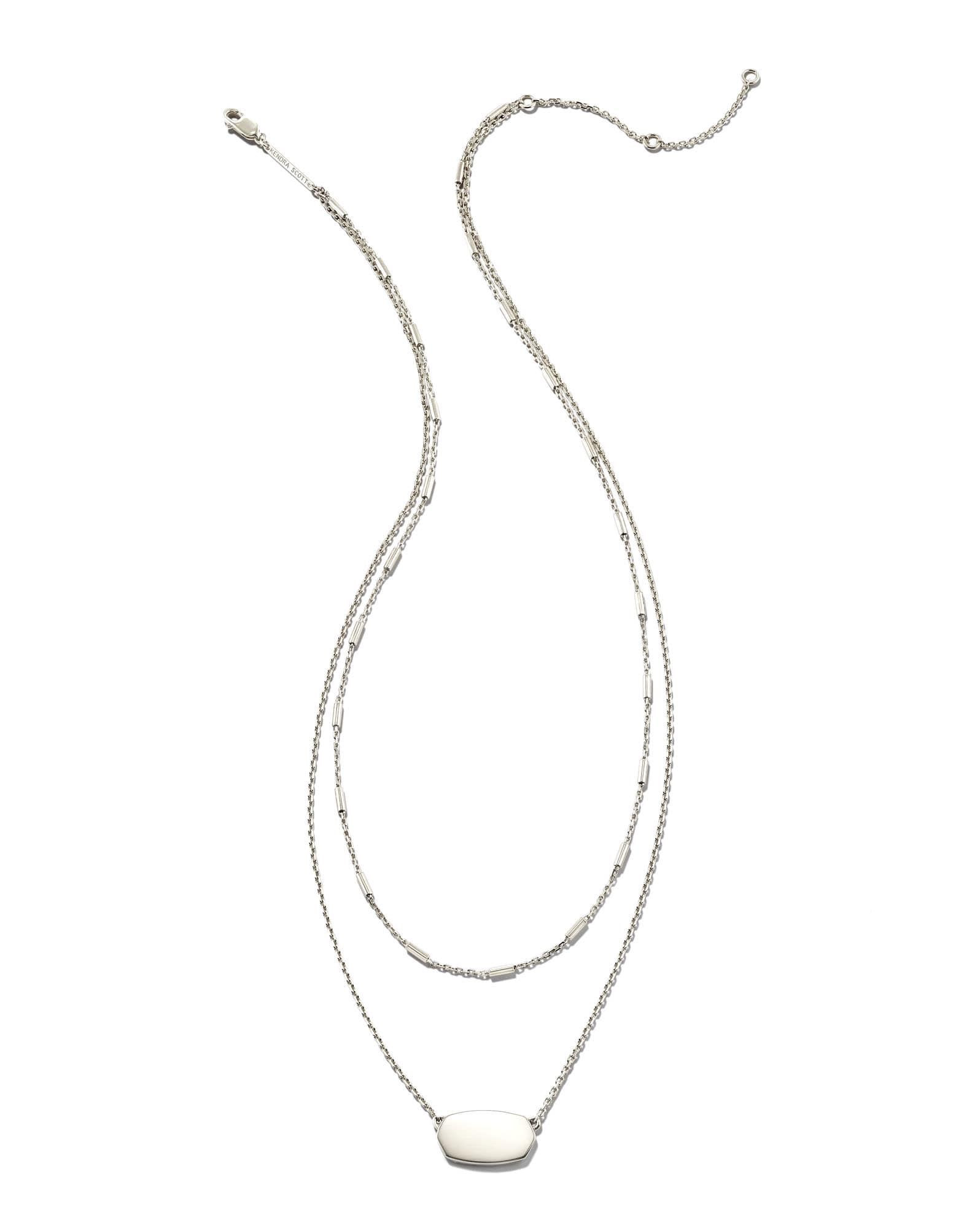 Elisa Multi Strand Necklace in Sterling Silver