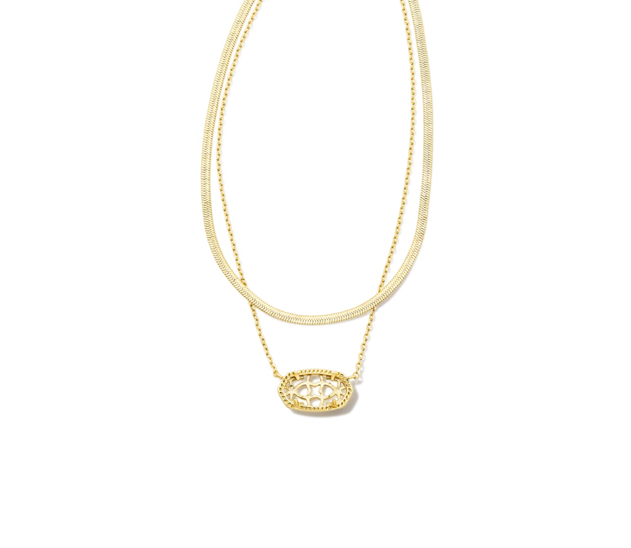 Kendra Scott Elisa Herringbone MultiStrand Necklace