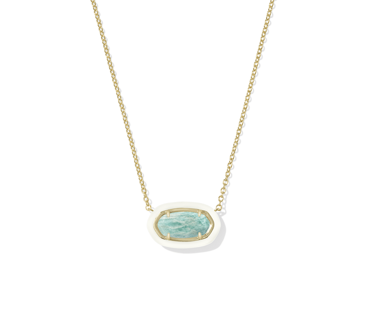 Kendra Scott Elisa Enamel Frame Short Pendant Necklace