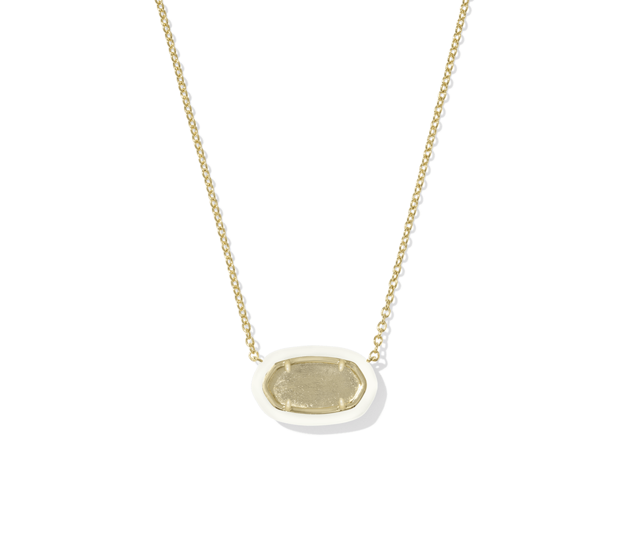 Kendra Scott Elisa Enamel Frame Short Pendant Necklace
