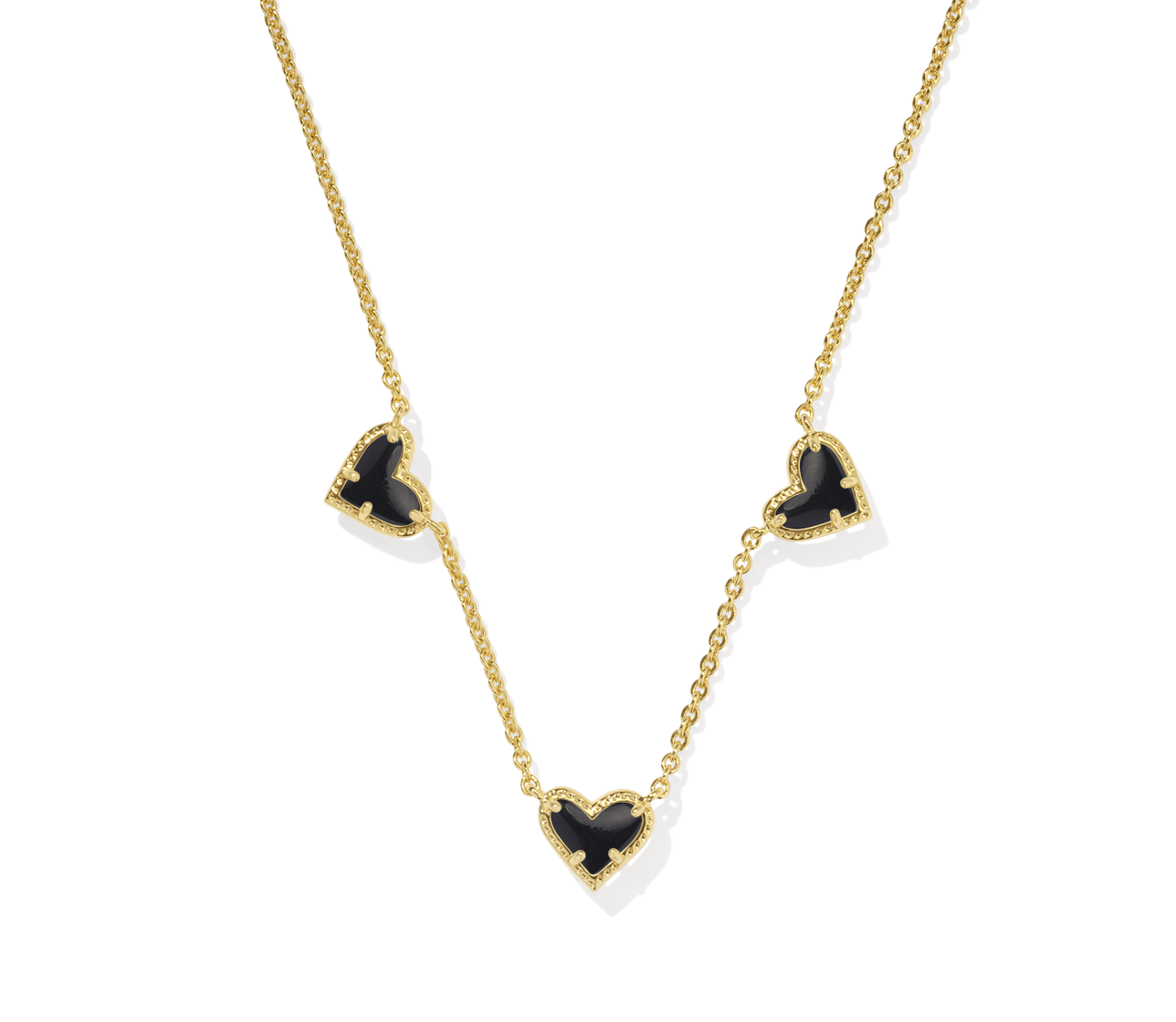 Kendra Scott Ari Heart Three Stone Strand Necklace