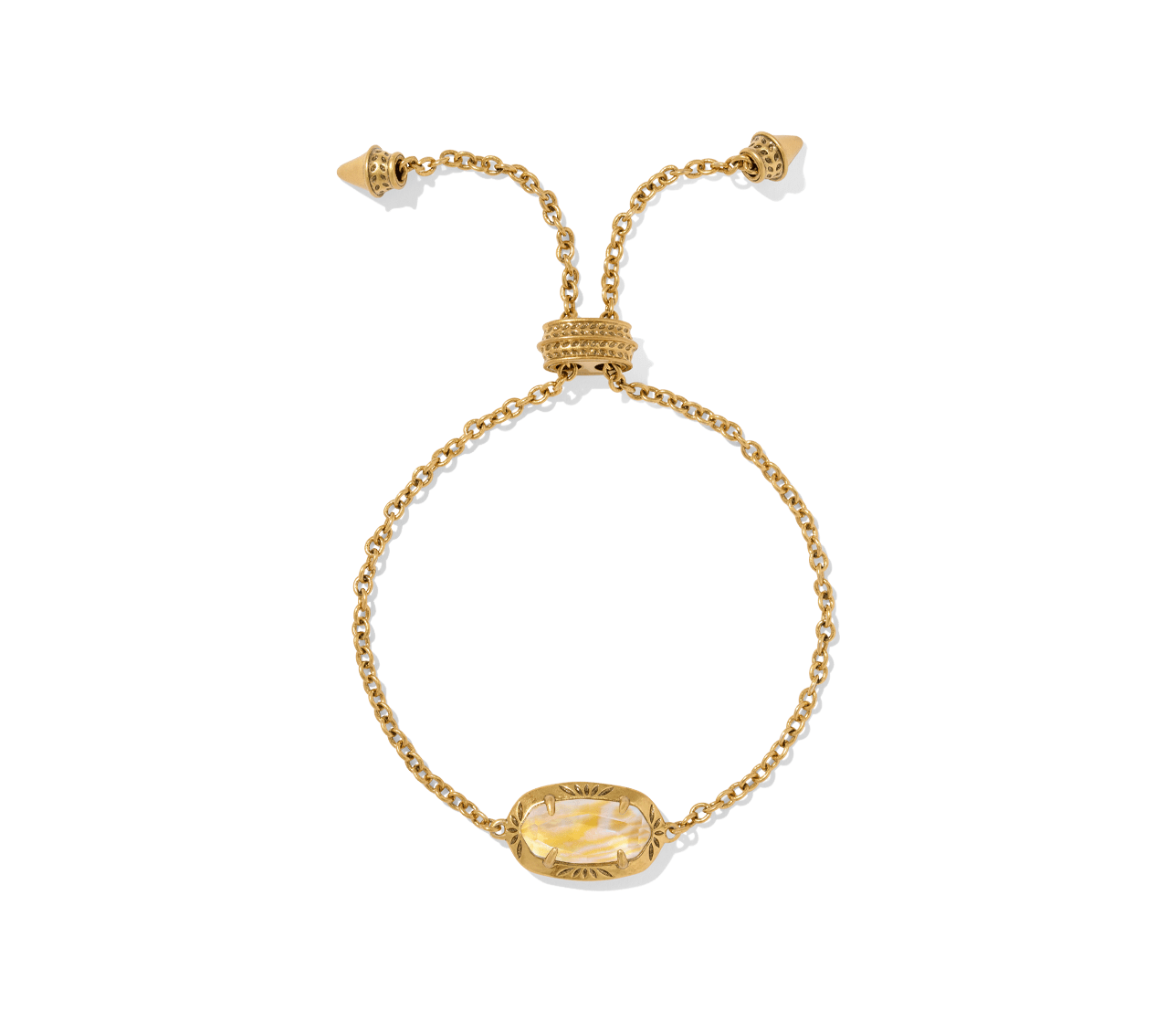 Kendra Scott Elaina Etch Frame Delicate Chain Bracelet