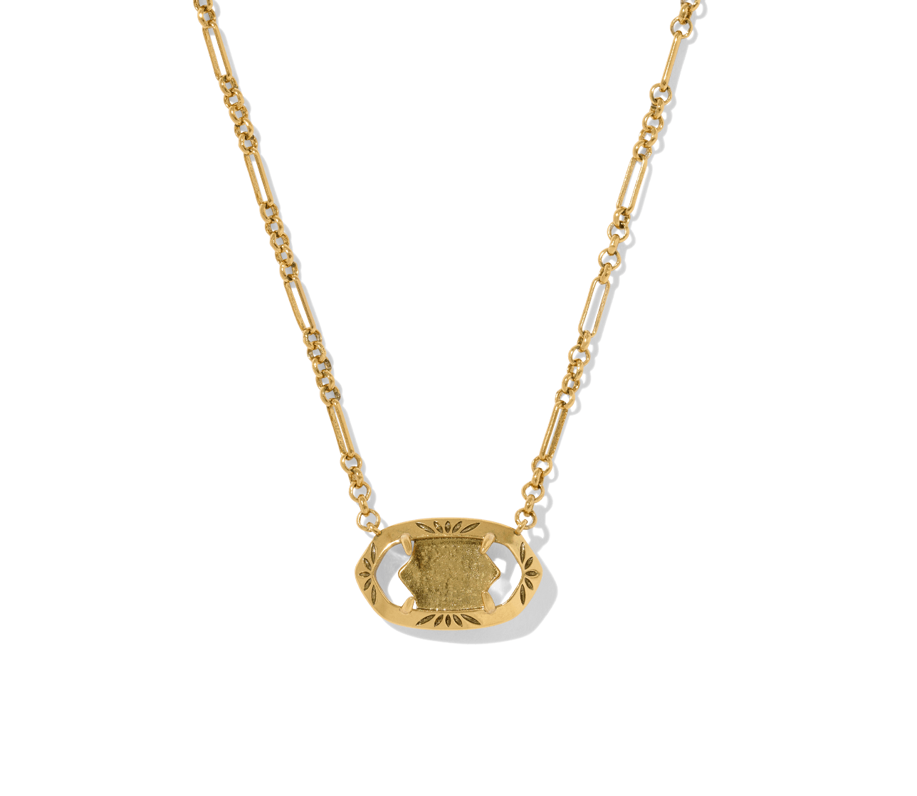 Kendra Scott Elisa Etch Frame Short Pendant Necklace