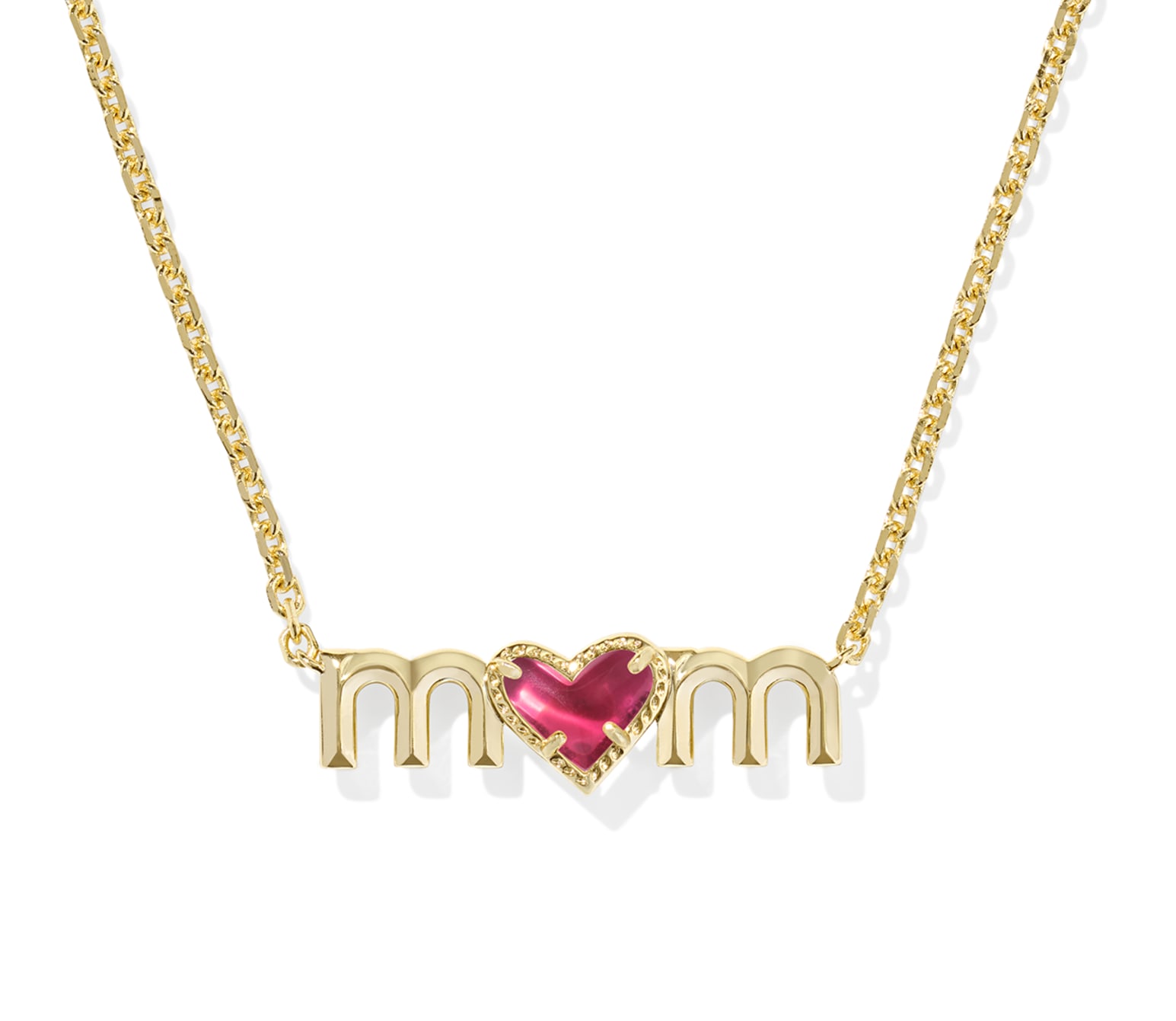 Ari Heart Mom Pendant Necklace