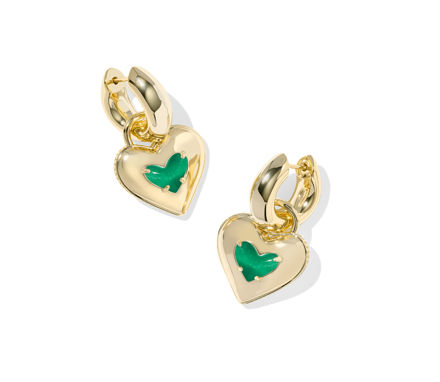 Ari Puffy Heart Huggie Earrings