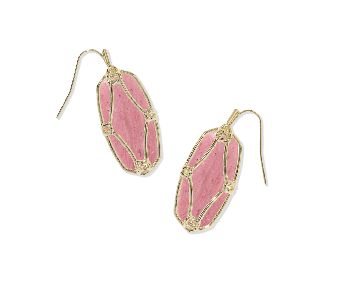 Elle Lattice Frame Drop Earrings