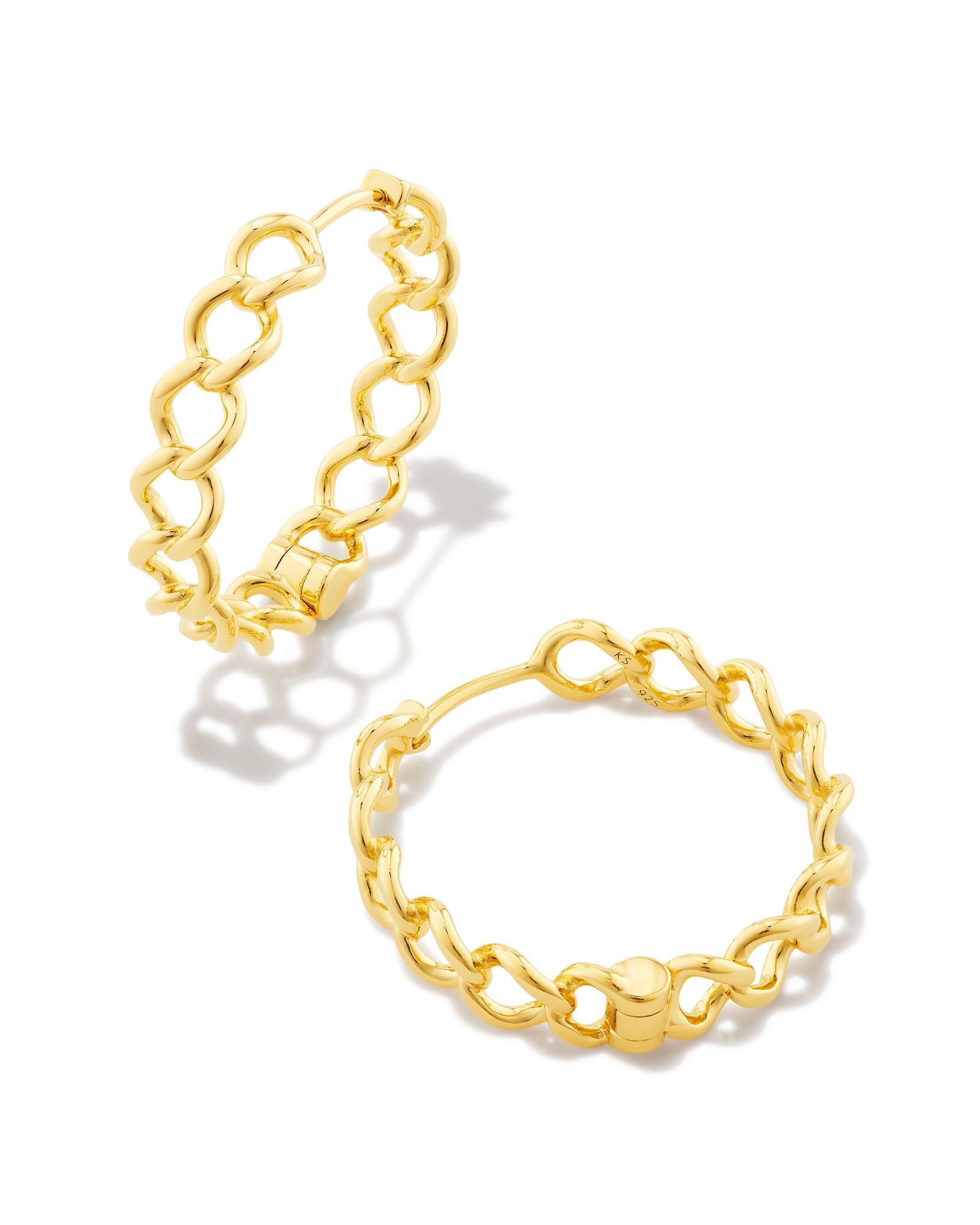 Kendra Scott Grace Hoop Earrings in 18k Gold Vermeil | Metal