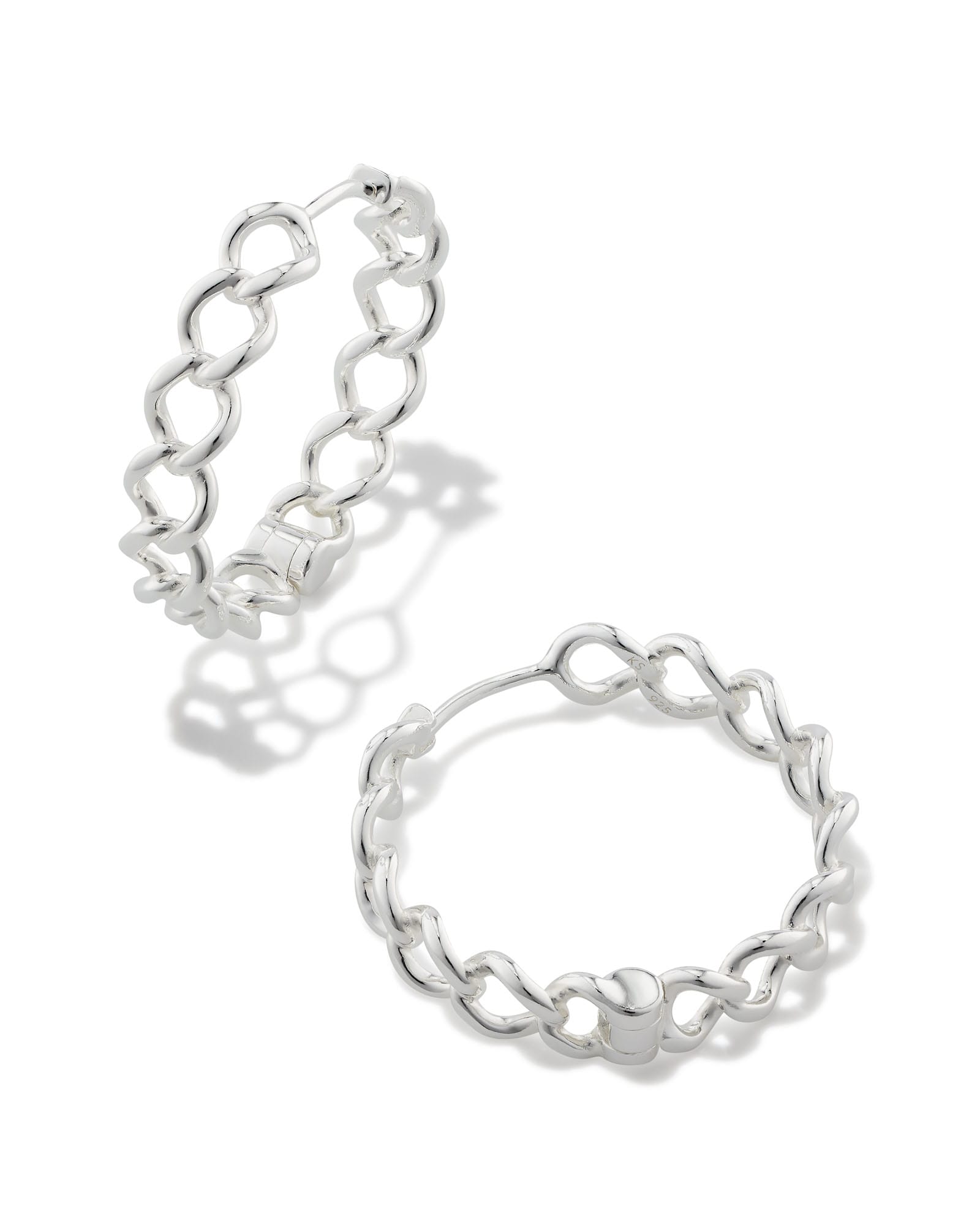 Keeley 50mm Hoop Earrings in Sterling Silver