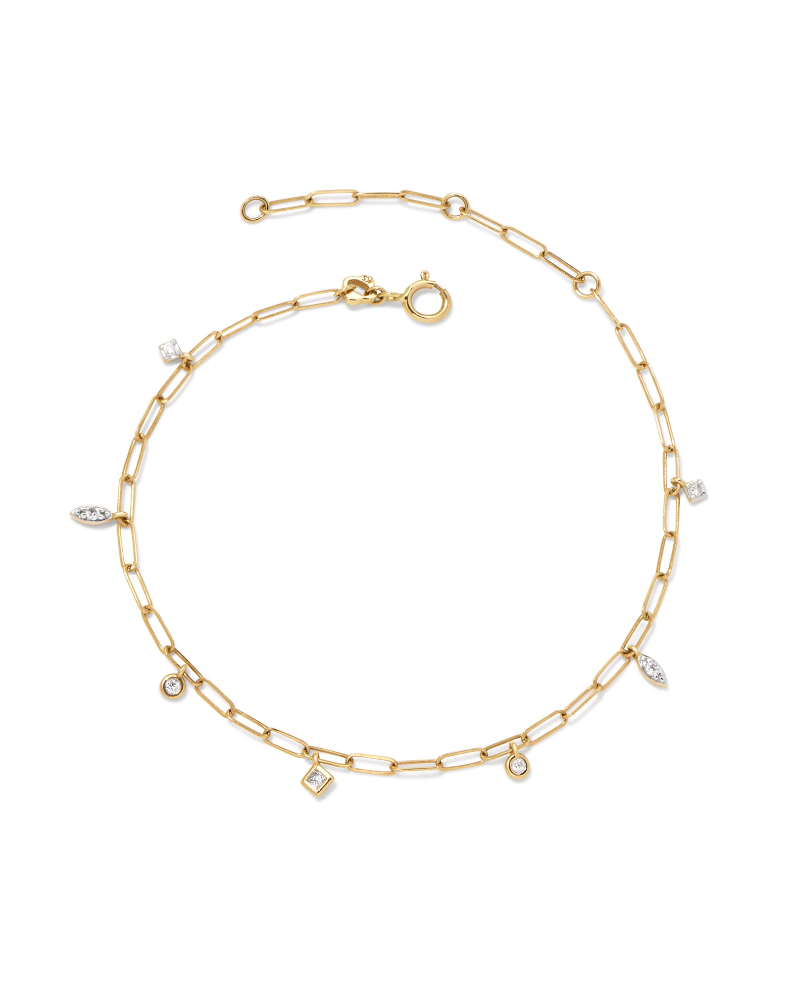 Barbie™ x Kendra Scott Gold Charm Bracelet in Pink Mix