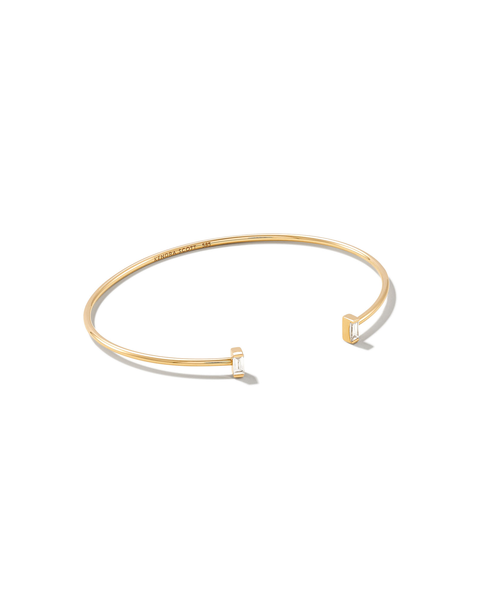 Kendra Scott Isabella 14k Yellow Cuff Bracelet in White Diamond | Diamonds