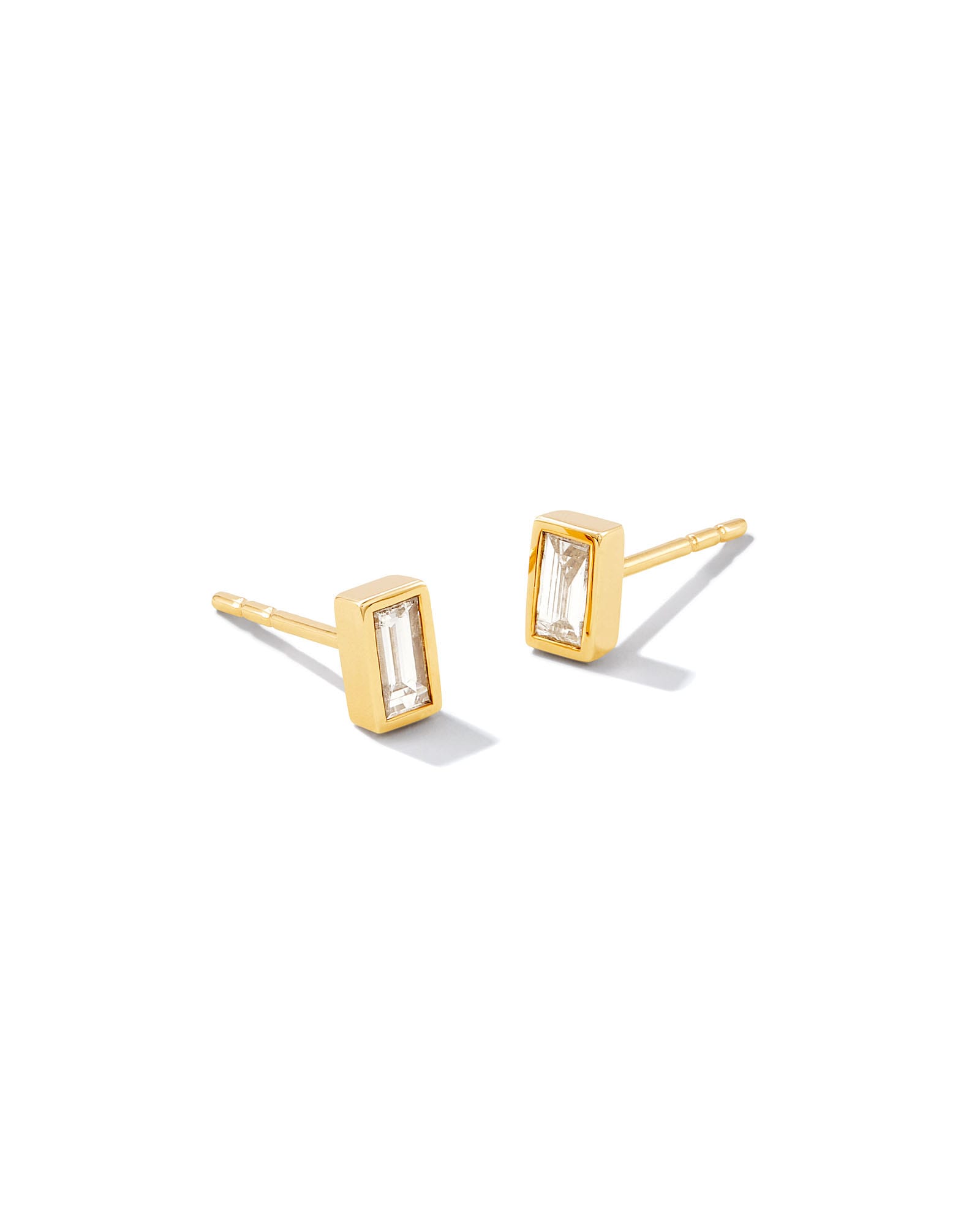 Kendra Scott Isabella 14k Yellow Gold Stud Earrings in White Diamond | Diamonds