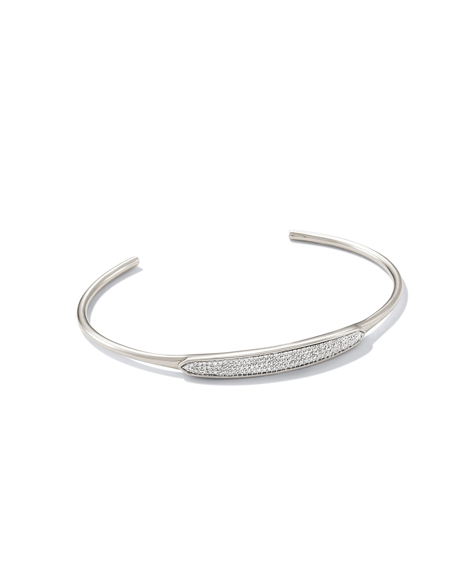 Kendra Scott Marisa 14k White Gold Statement Cuff Bracelet in White Diamond | Diamonds