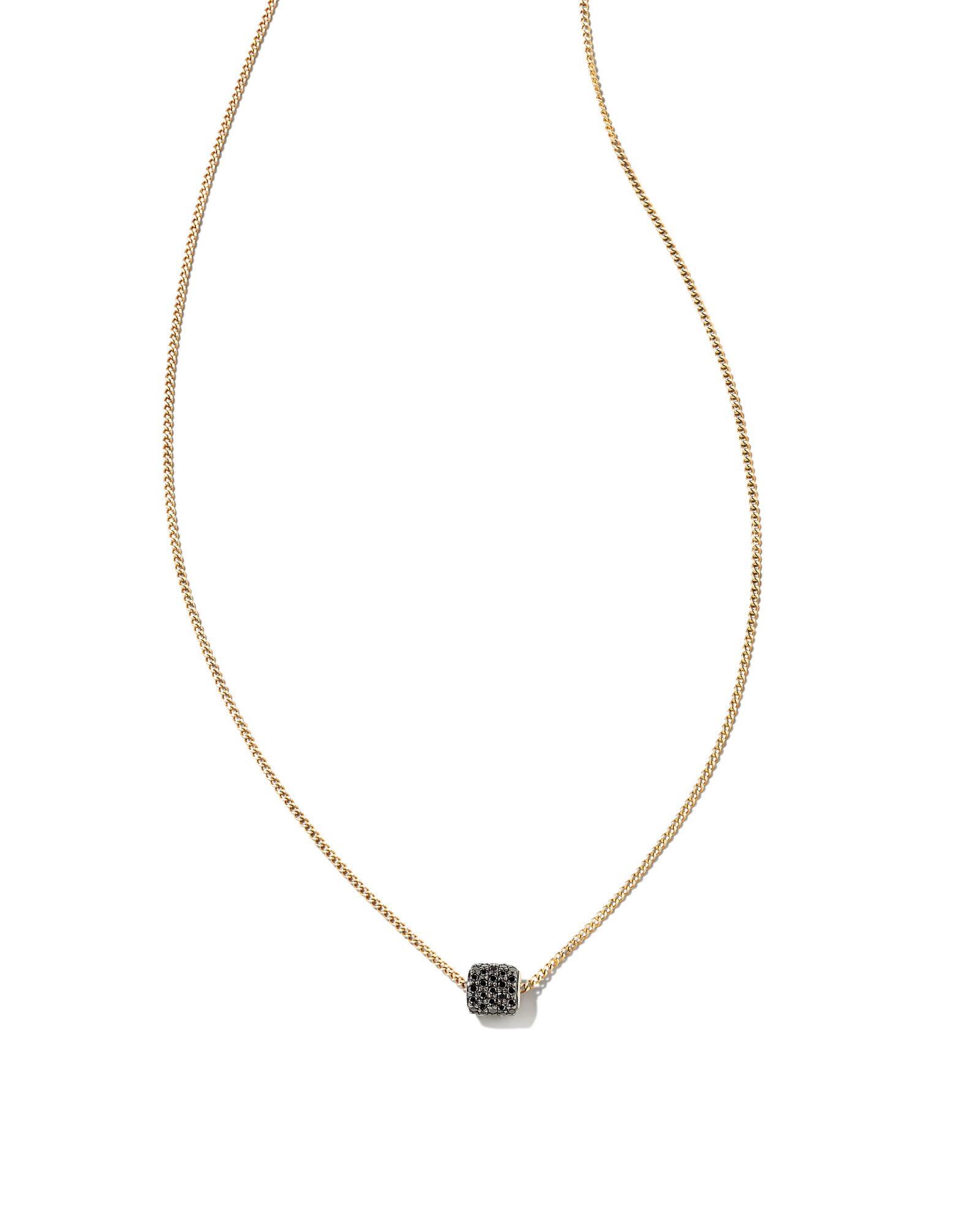 Kendra Scott Stella 14k Yellow Gold Pendant Necklace in Black Diamond | Diamonds